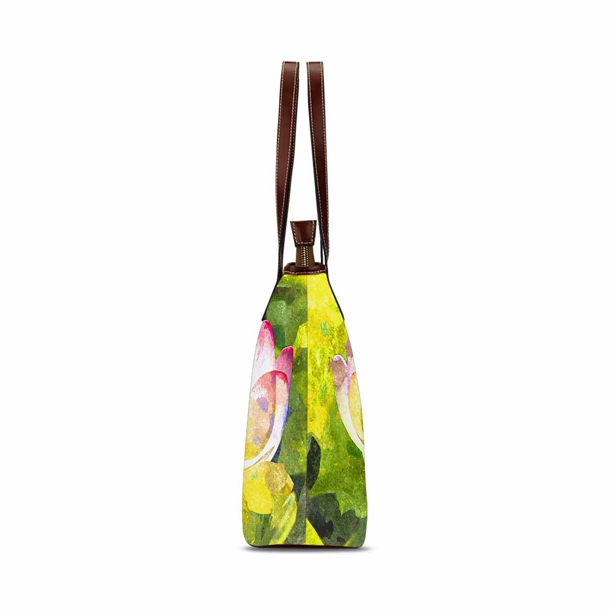 Classic Fabric handbag, watercolor floral, design 178