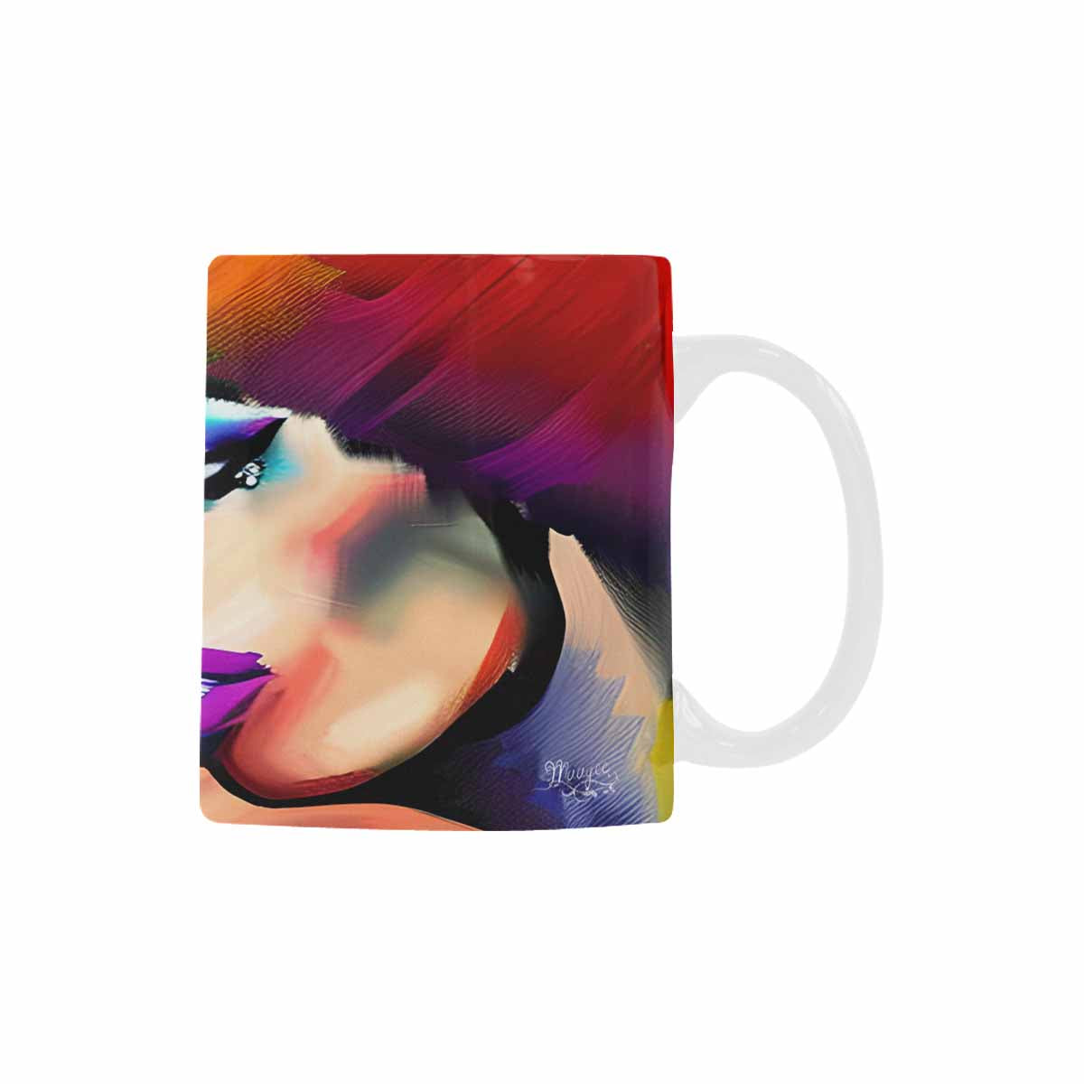 Coffee Mug, tea cup,caucasian Face, design 26