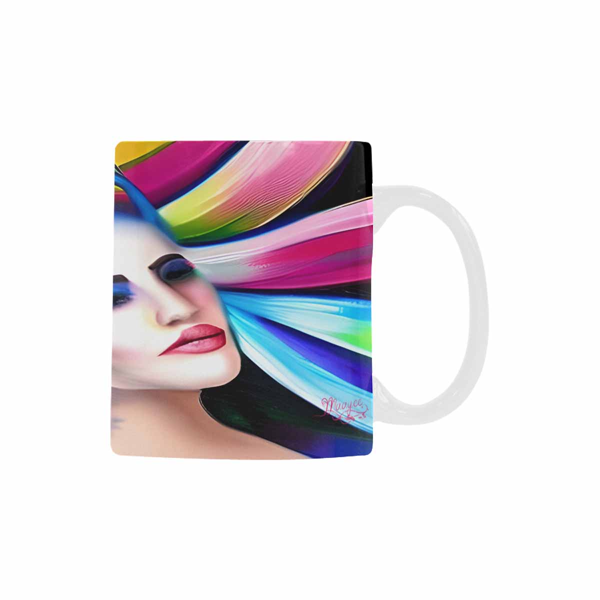 Coffee Mug, tea cup,caucasian Face, design 25