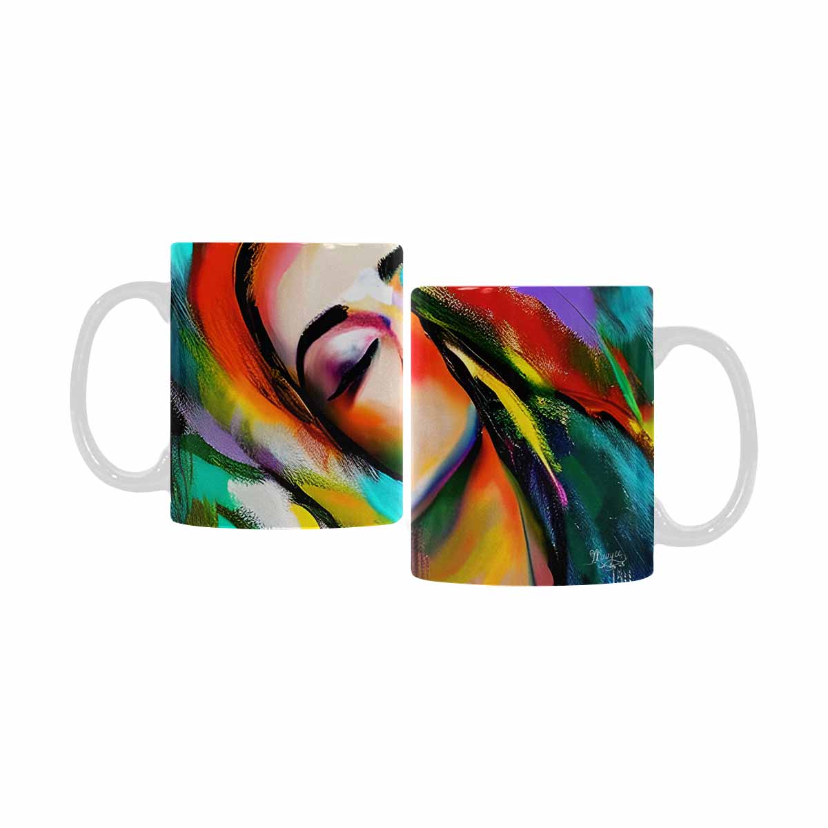 Coffee Mug, tea cup,caucasian Face, design 24