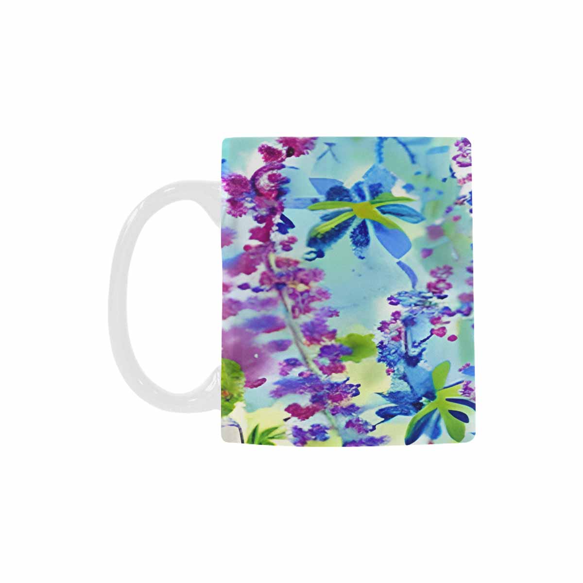 USA made Quality Mug, coffee mug, tea cup, Bright florals, Set 1, Design 33