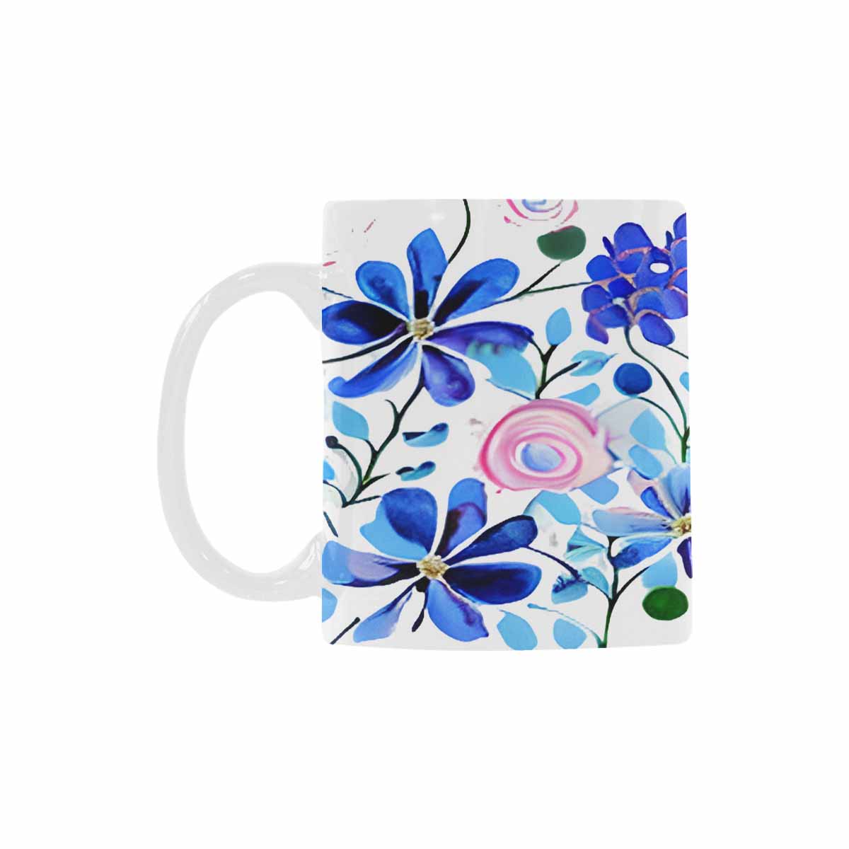 USA made Quality Mug, coffee mug, tea cup, Bright florals, Set 1A, Design 8