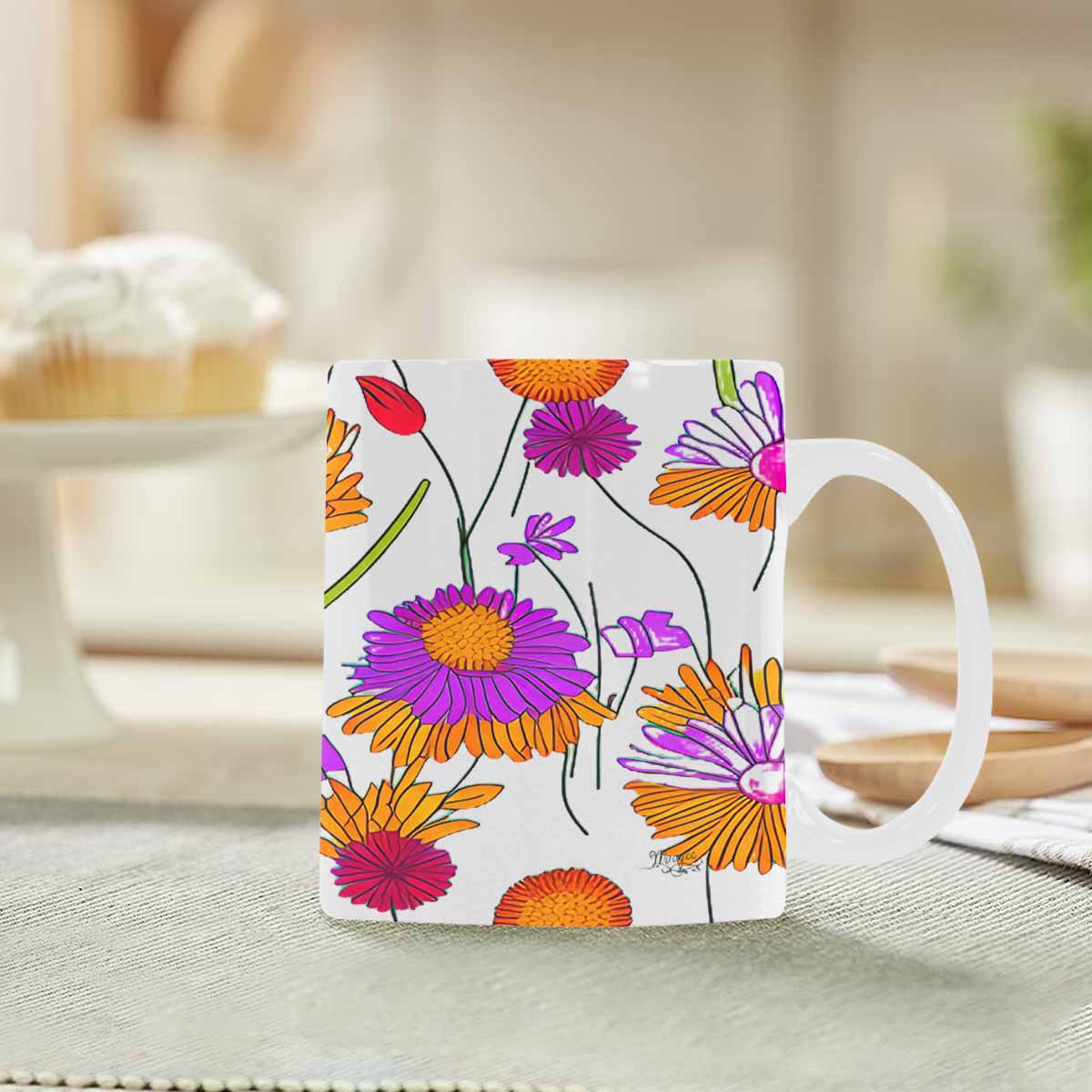 Quality Mug, coffee mug, tea cup, Set 1A, Mixed Floral design 5