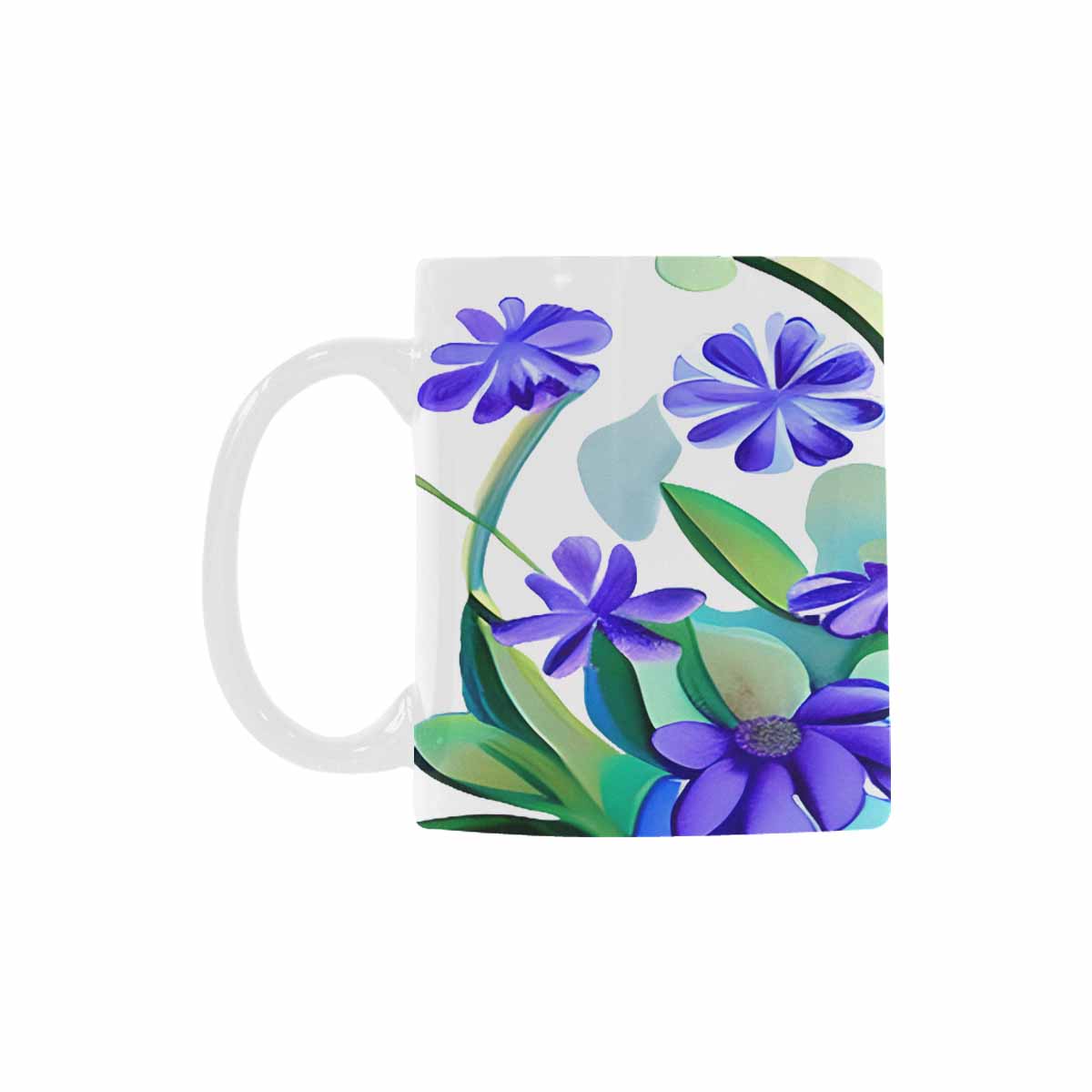 USA made Quality Mug, coffee mug, tea cup, Bright florals, Set 1A, Design 61