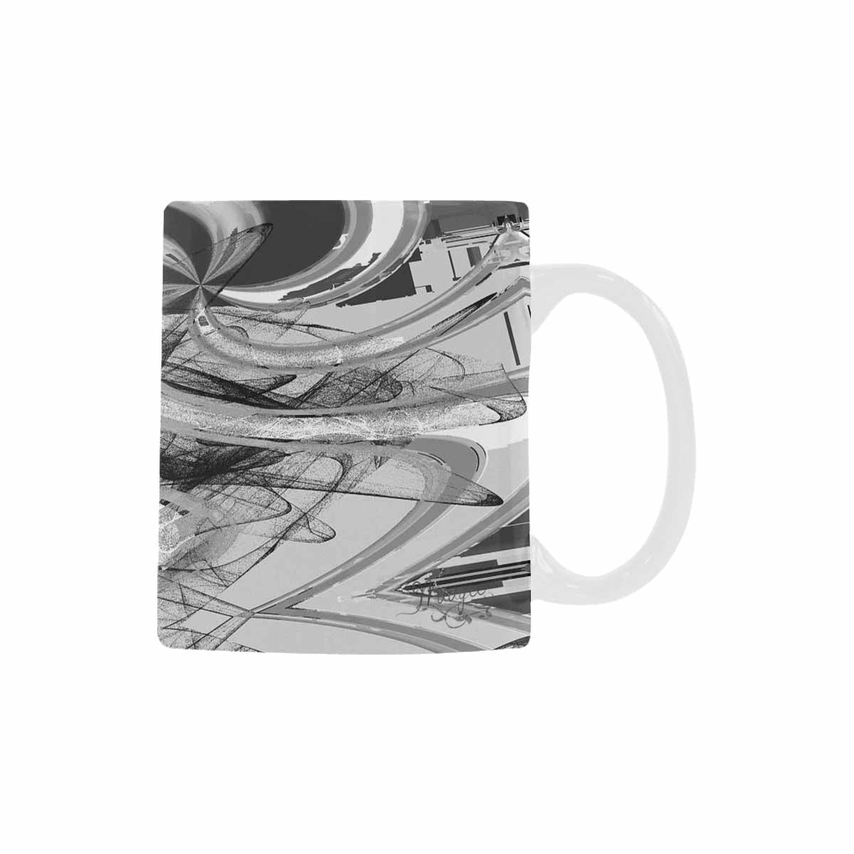 Quality Mug, coffee mug, tea cup, B & W Abstract, Set 1, design 136