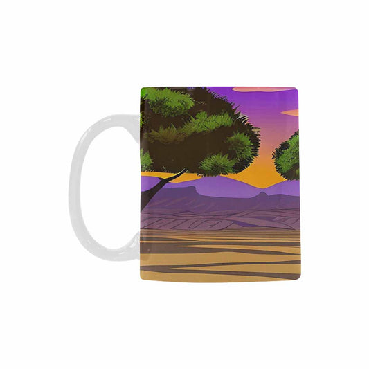 Coffee Mug, tea cup, desert scene, design 47