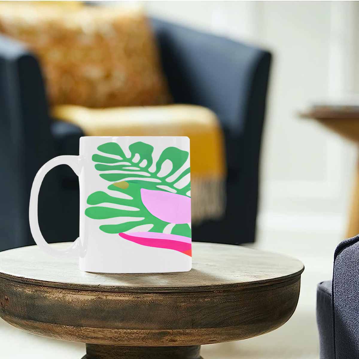 Quality Mug, coffee mug, tea cup, Bright florals, Set 2, design 82
