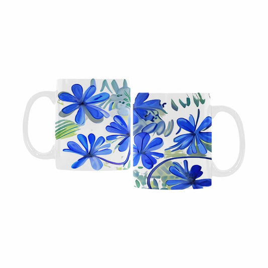 USA made Quality Mug, coffee mug, tea cup, Bright florals, Set 1A, Design 83