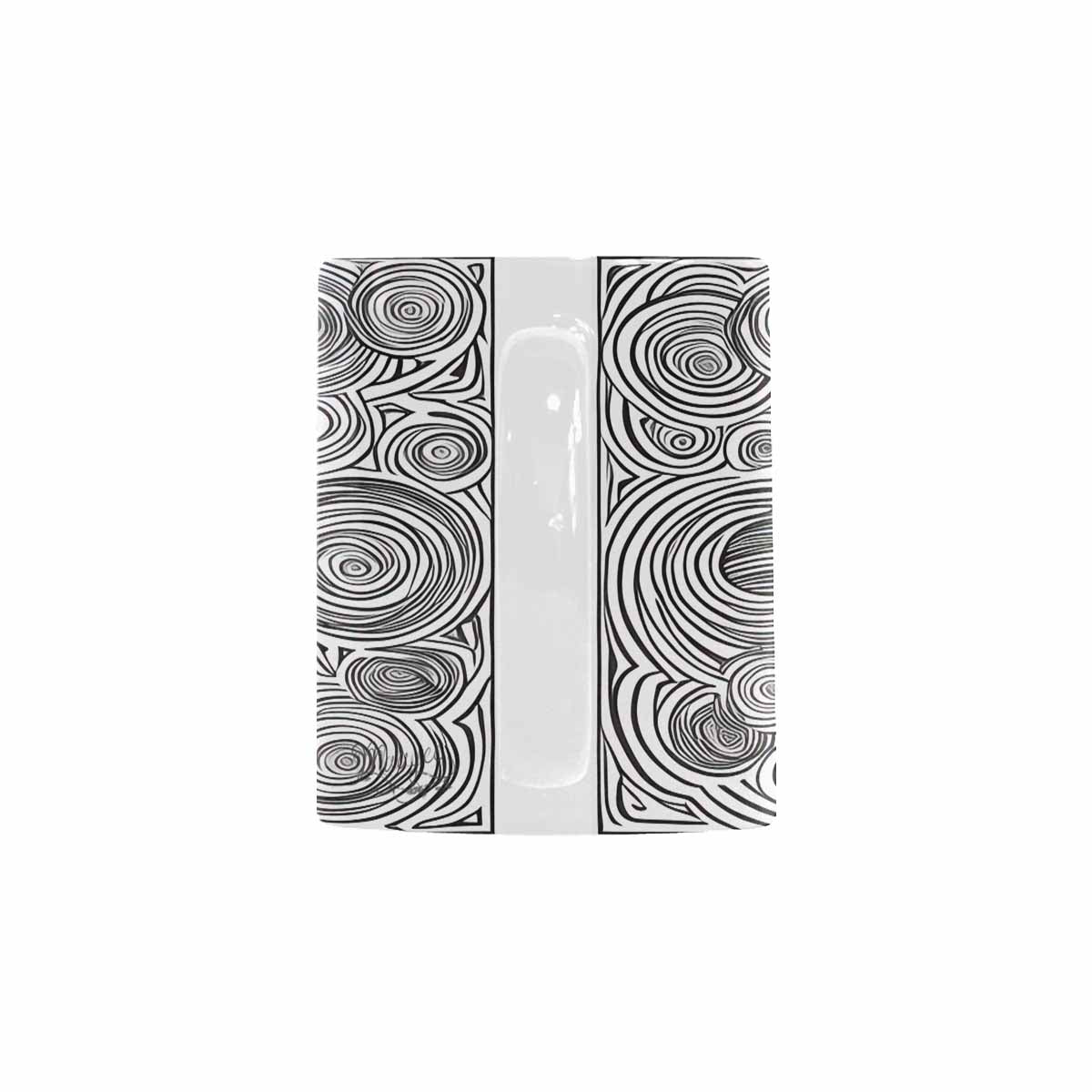 Quality Mug, coffee mug, tea cup, B & W Abstract, Set 1, design 34