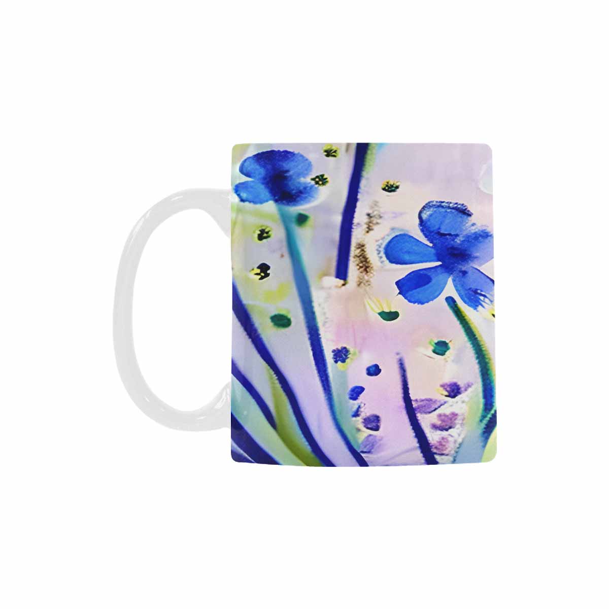 USA made Quality Mug, coffee mug, tea cup, Bright florals, Set 1, Design 147