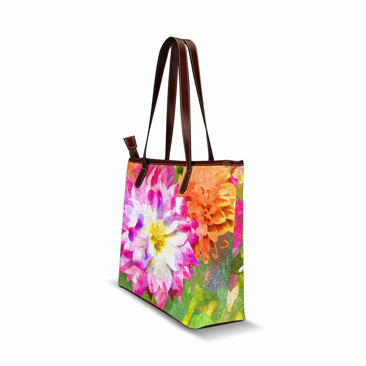 Classic Fabric handbag, watercolor floral, design 61