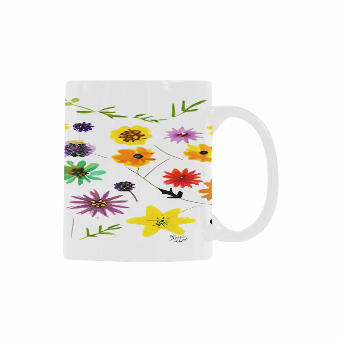Quality Mug, coffee mug, tea cup, Bright florals, Set 2, design 73