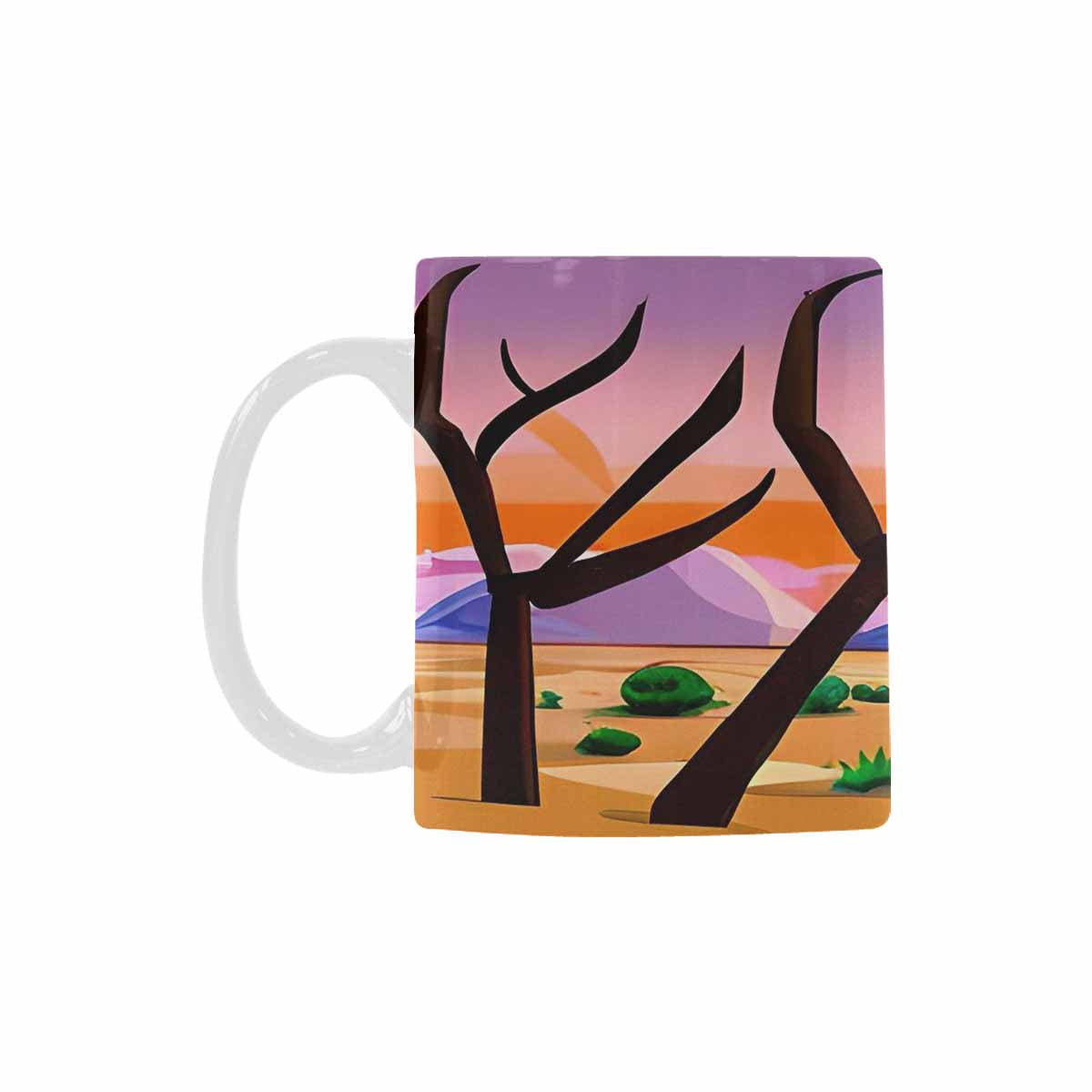 Coffee Mug, tea cup, desert scene, design 84