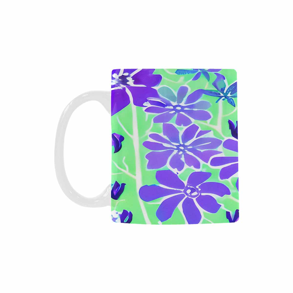 USA made Quality Mug, coffee mug, tea cup, Bright florals, Set 1, Design 155