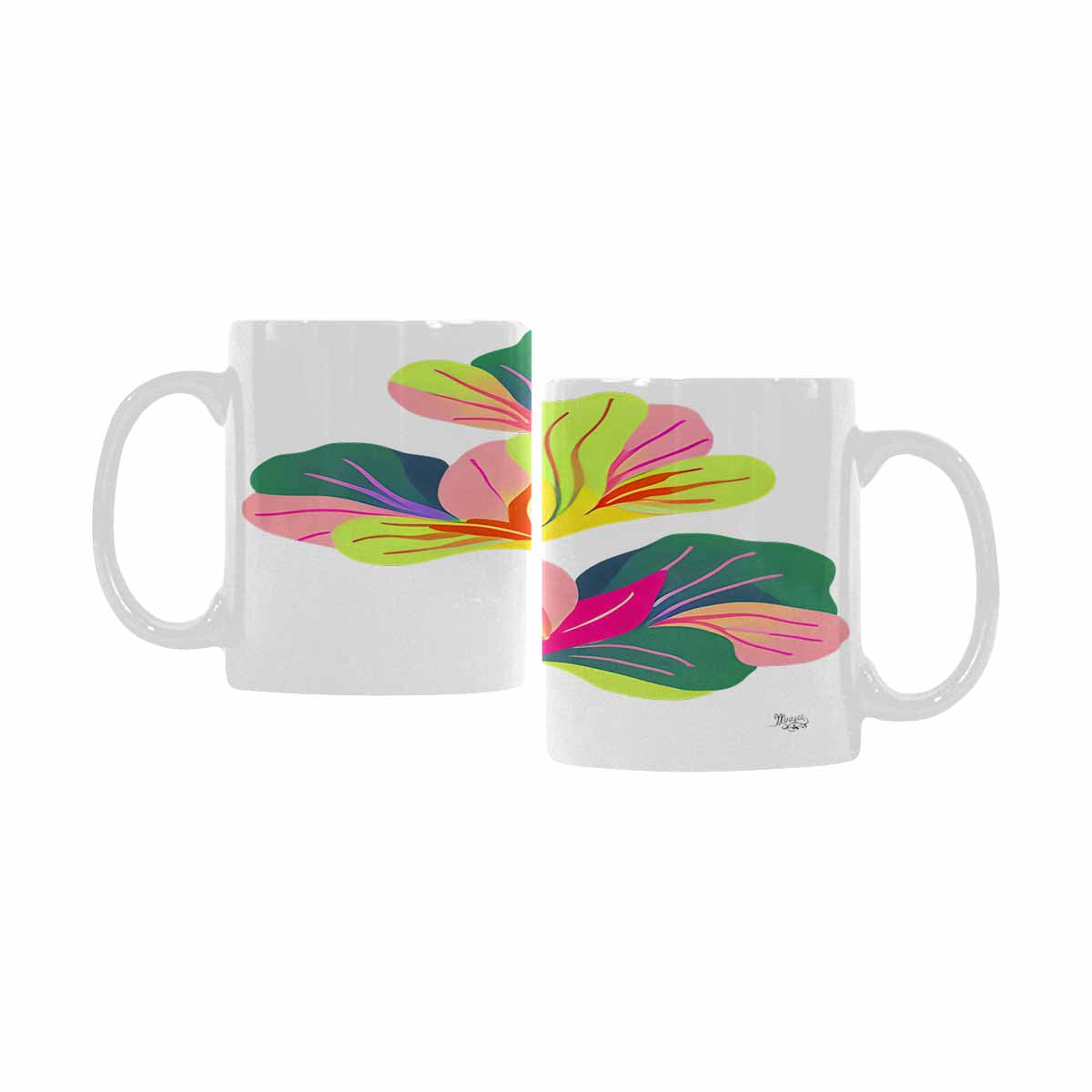 Quality Mug, coffee mug, tea cup, Bright florals, Set 2, design 95