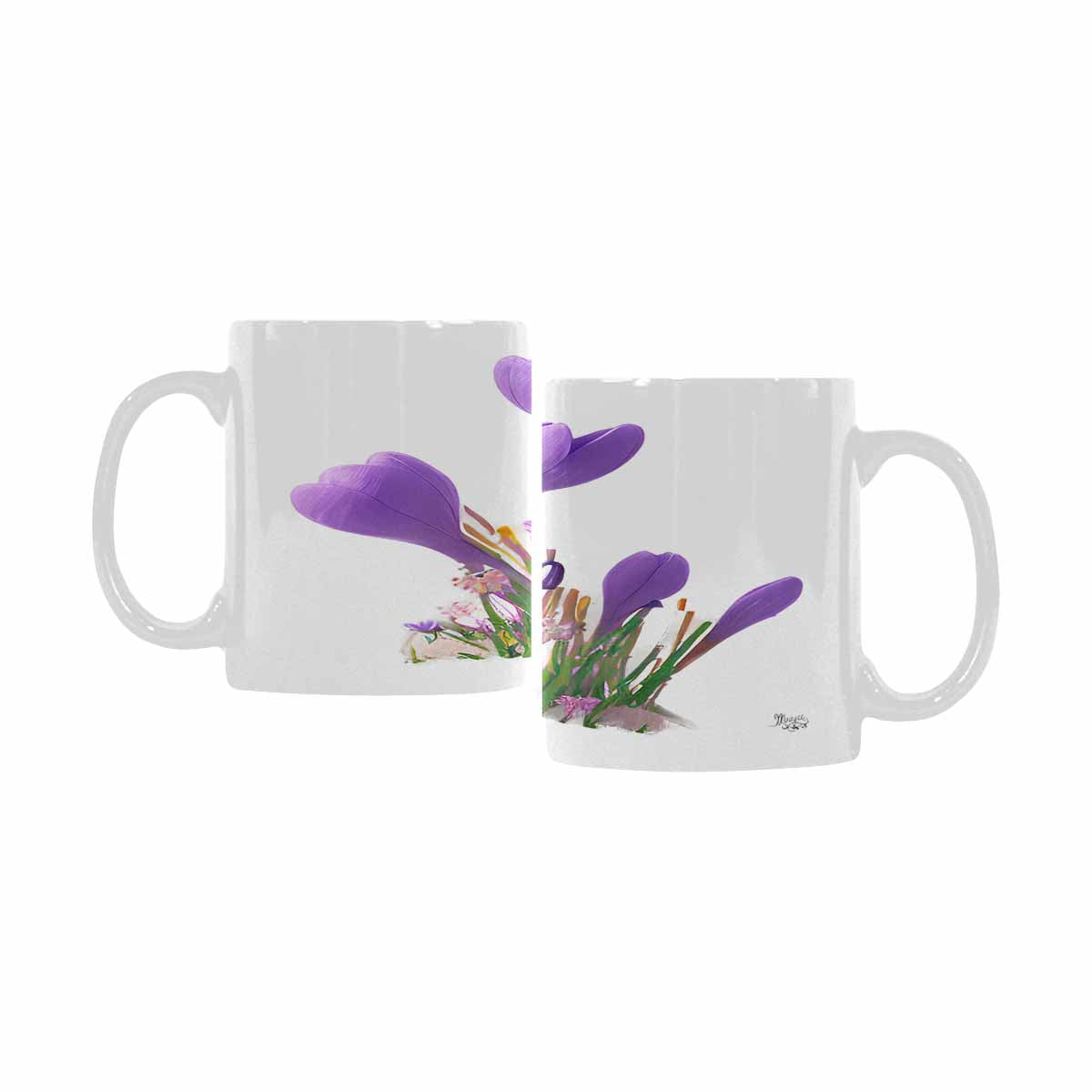 Quality Mug, coffee mug, tea cup, Bright florals, Set 2, design 1
