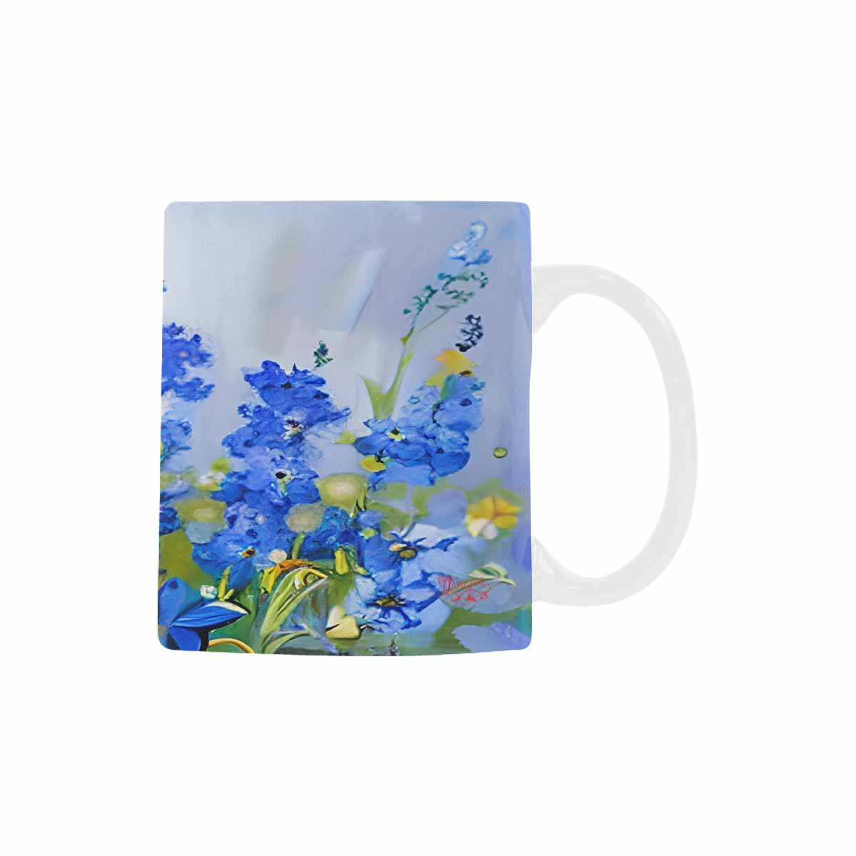 USA made Quality Mug, coffee mug, tea cup, Bright florals, Set 1, Design 93