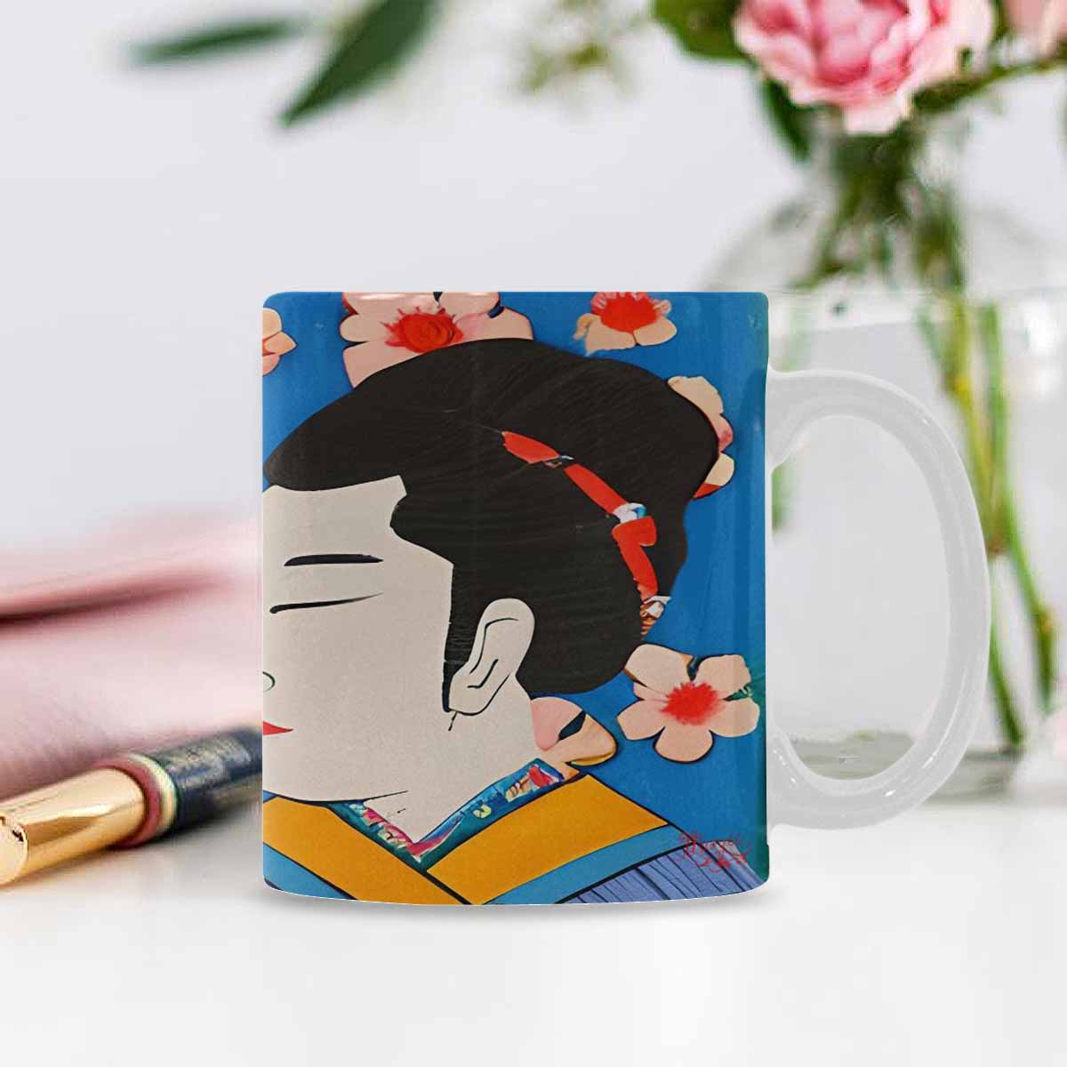 Quality Mug, coffee mug, tea cup, Asian Faces, Design 55