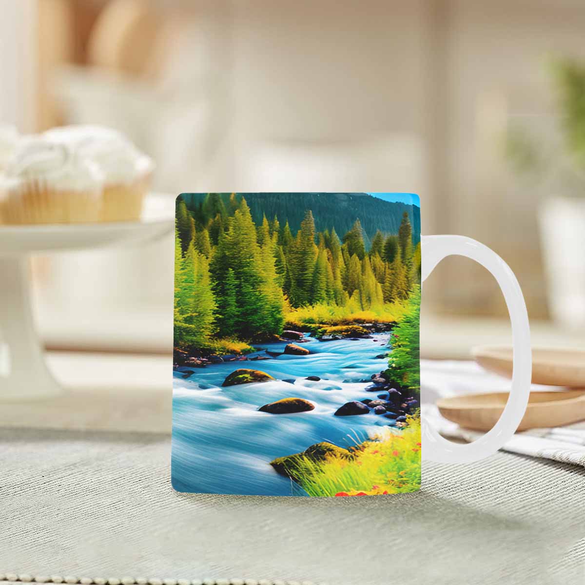 Rivers & Mountains Landscape mugs, set 1 design 16