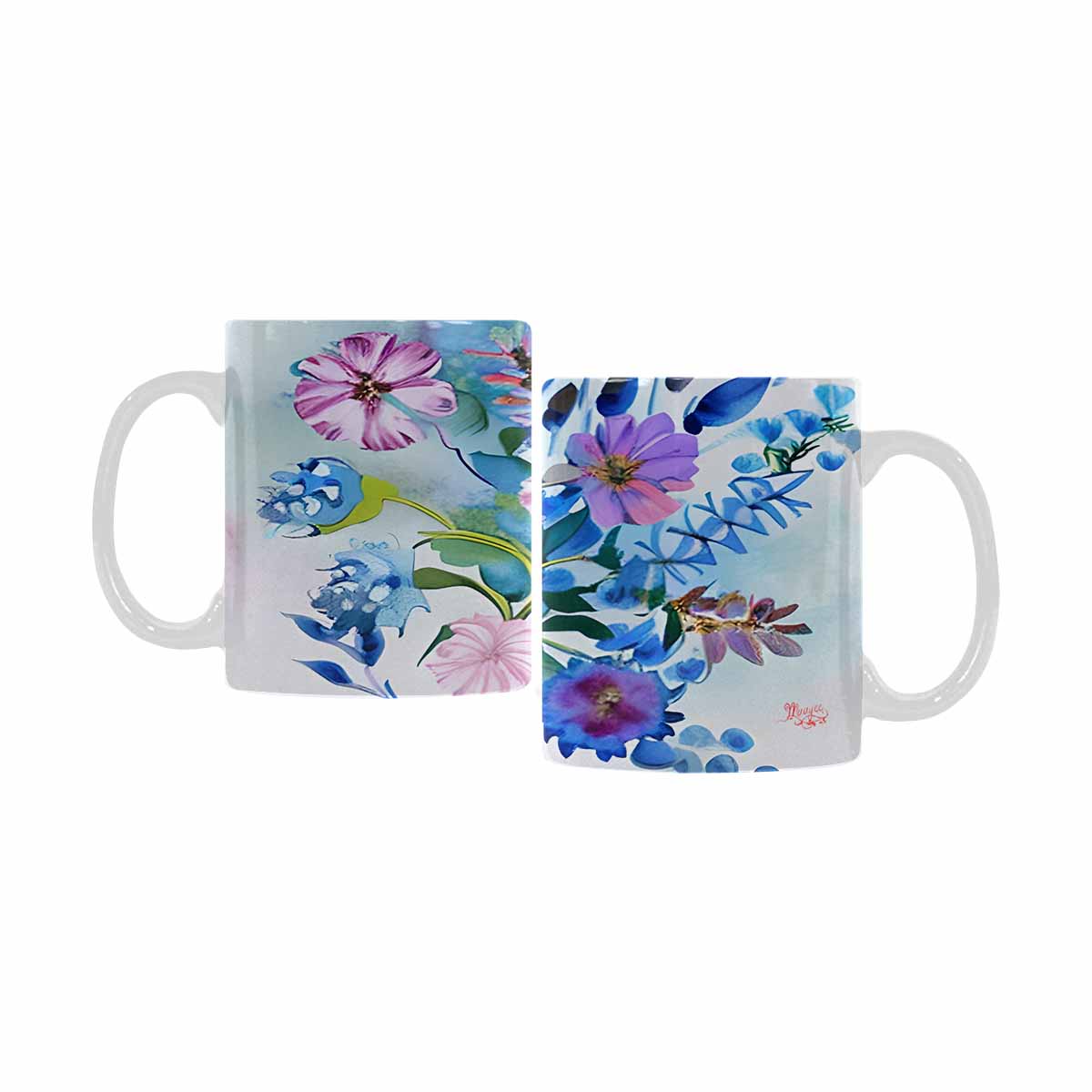 Quality Mug, coffee mug, tea cup, Bright florals, Set 1, Design 20