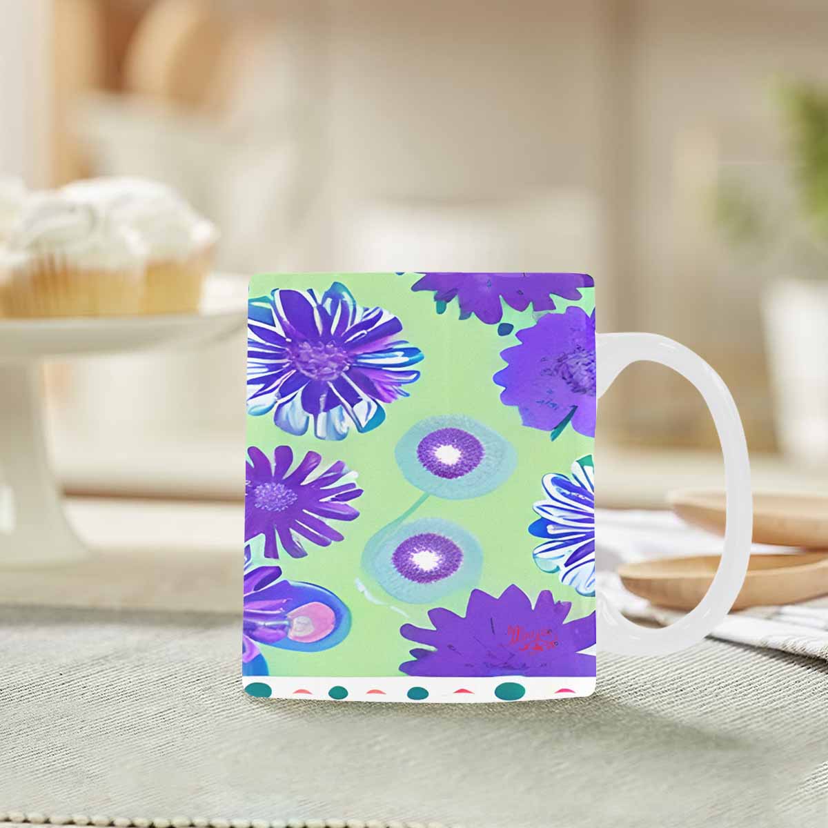Quality Mug, coffee mug, tea cup, Bright florals, Set 1, Design 152