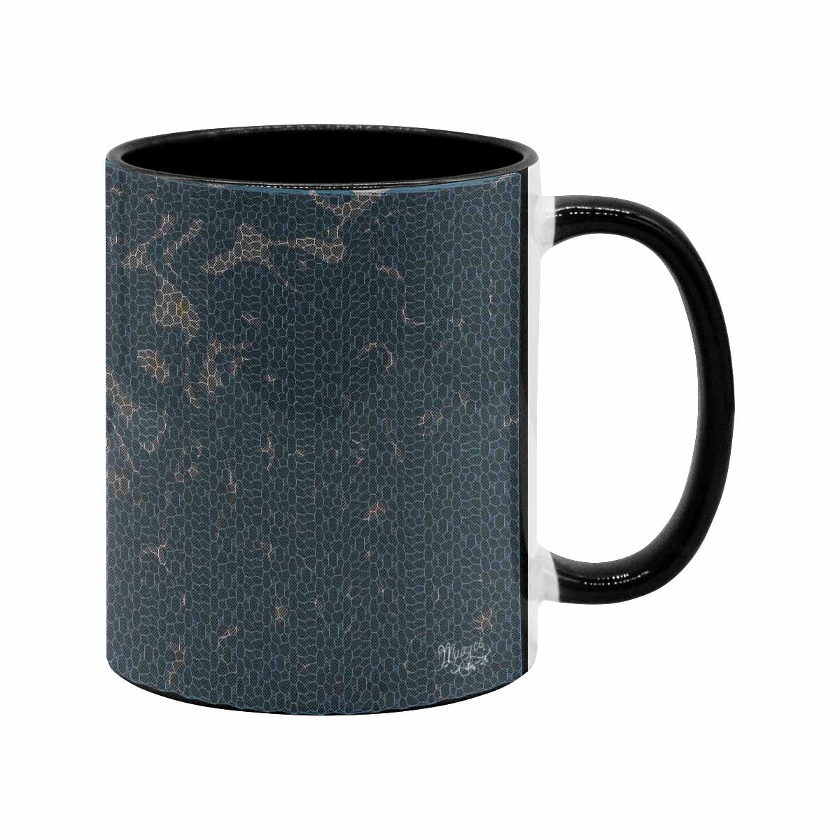 Coffee Mug, tea cup, black core, abstract, design 94