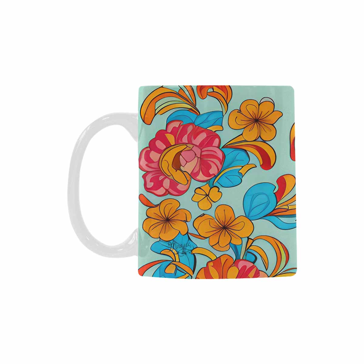 Coffee Mug, tea cup,caucasian Face, design 39