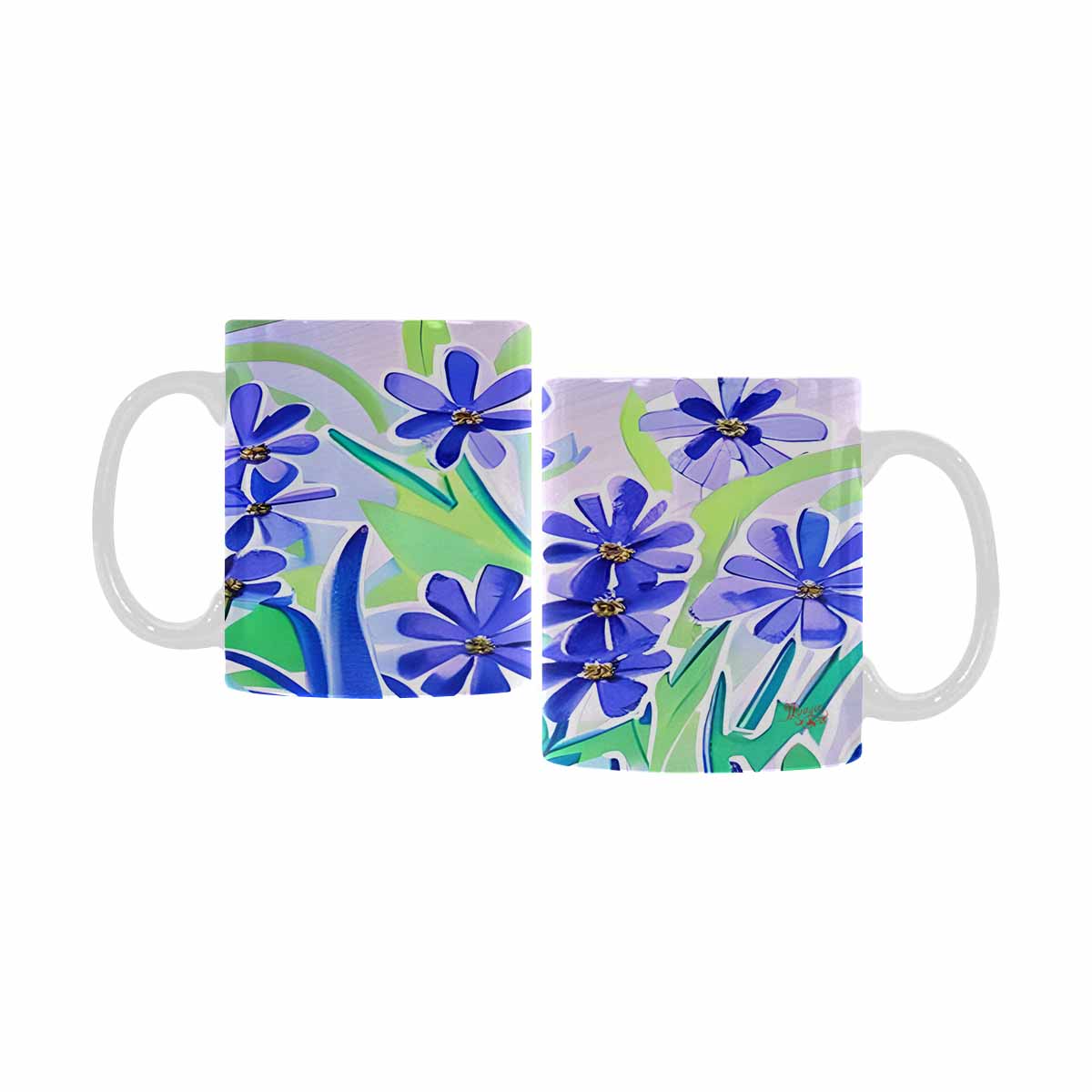 Quality Mug, coffee mug, tea cup, Bright florals, Set 1, Design 44