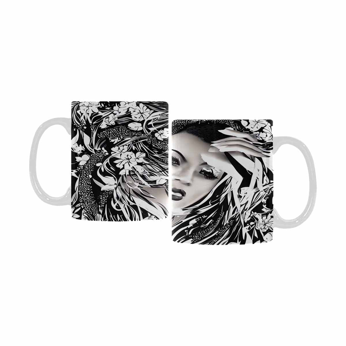 Coffee Mug, tea cup,caucasian Face, design 18