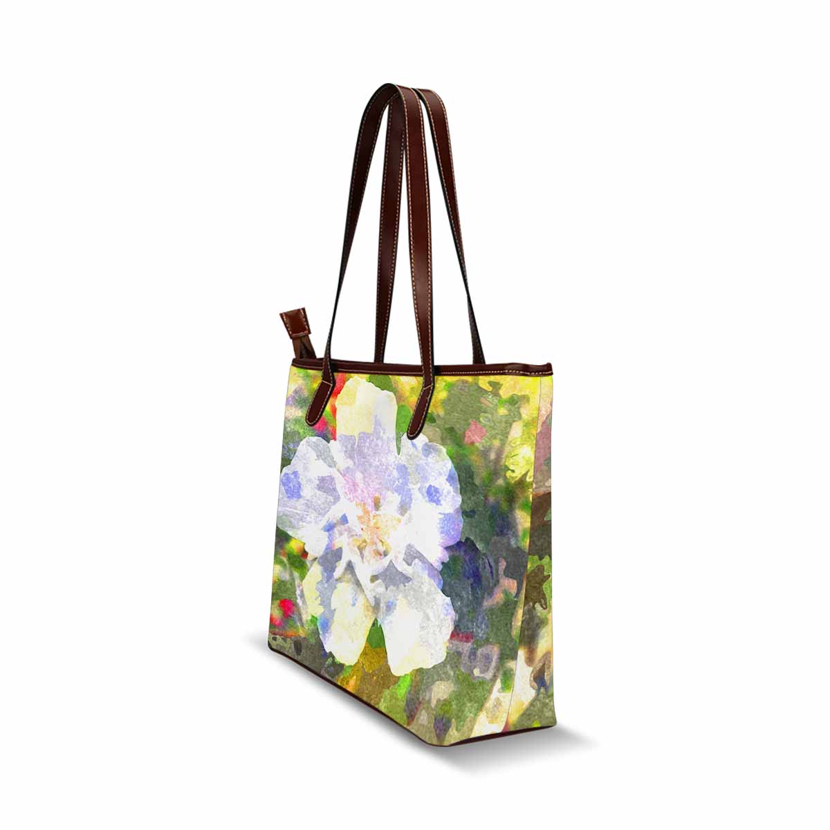 Classic Fabric handbag, watercolor floral, design 226