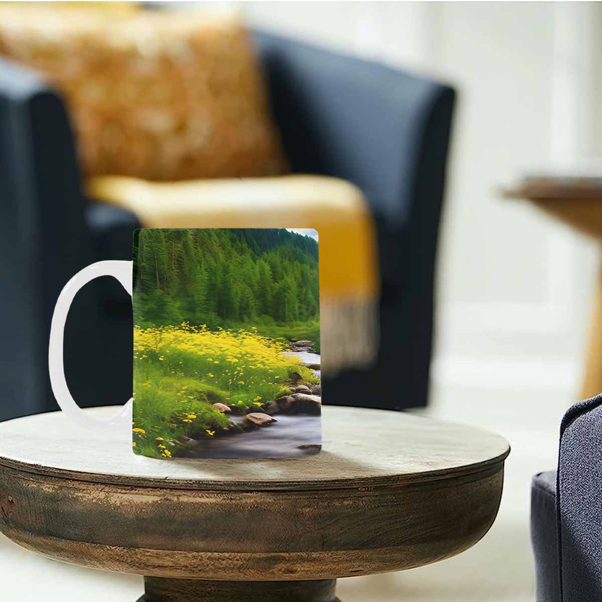 Rivers & Mountains Landscape mugs, set 1 design 12