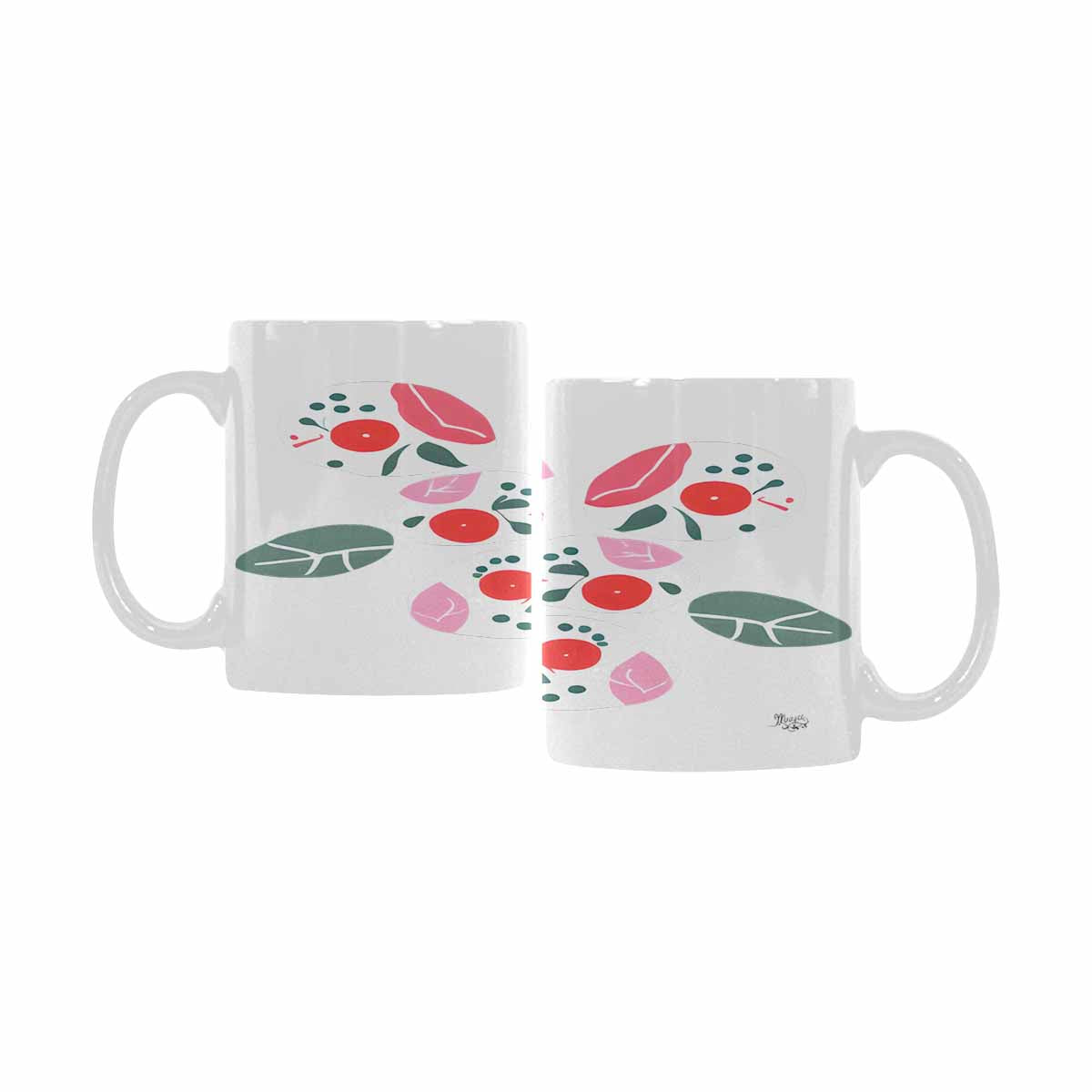 Quality Mug, coffee mug, tea cup, Bright florals, Set 2, design 17