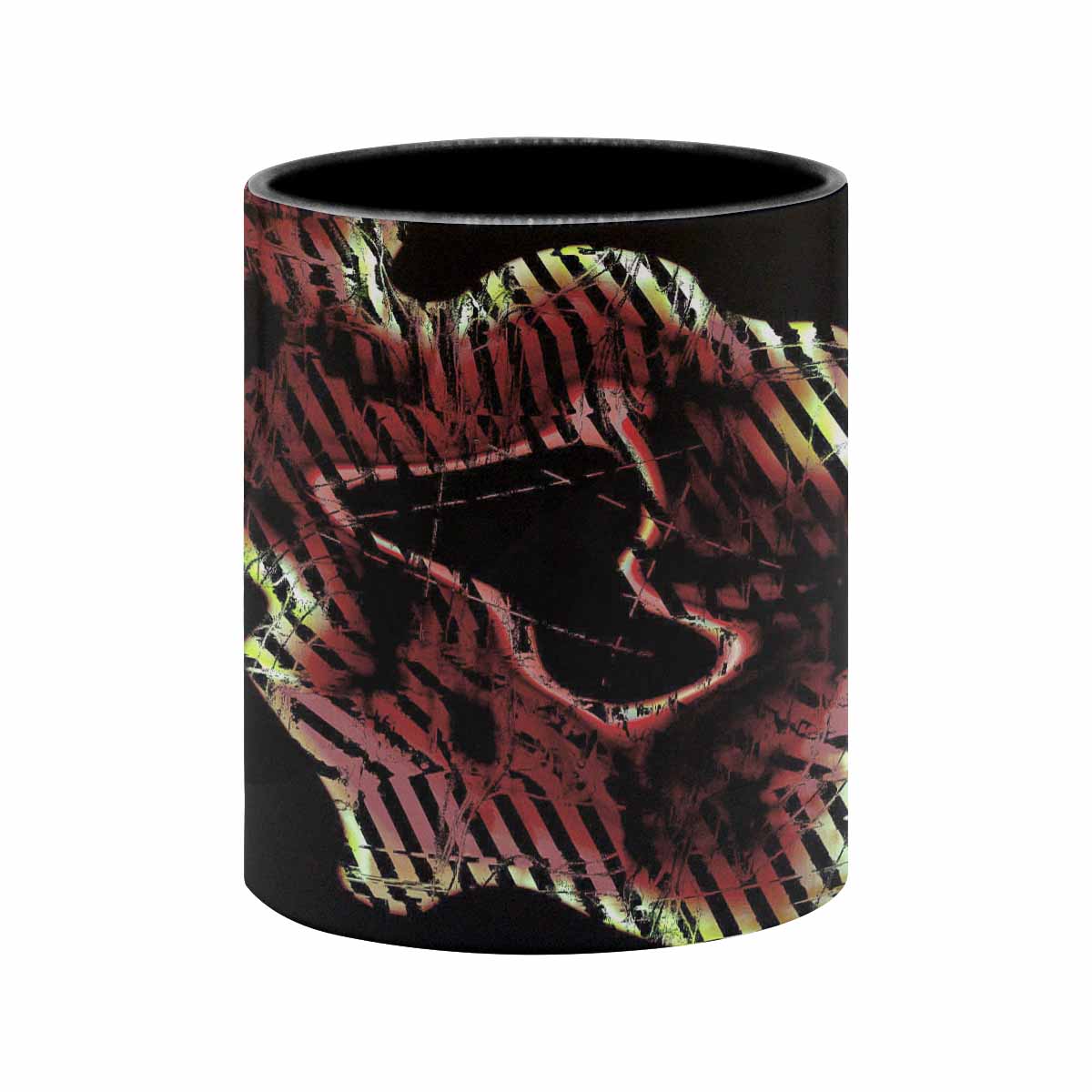 Coffee Mug, tea cup, black core, abstract, design 116