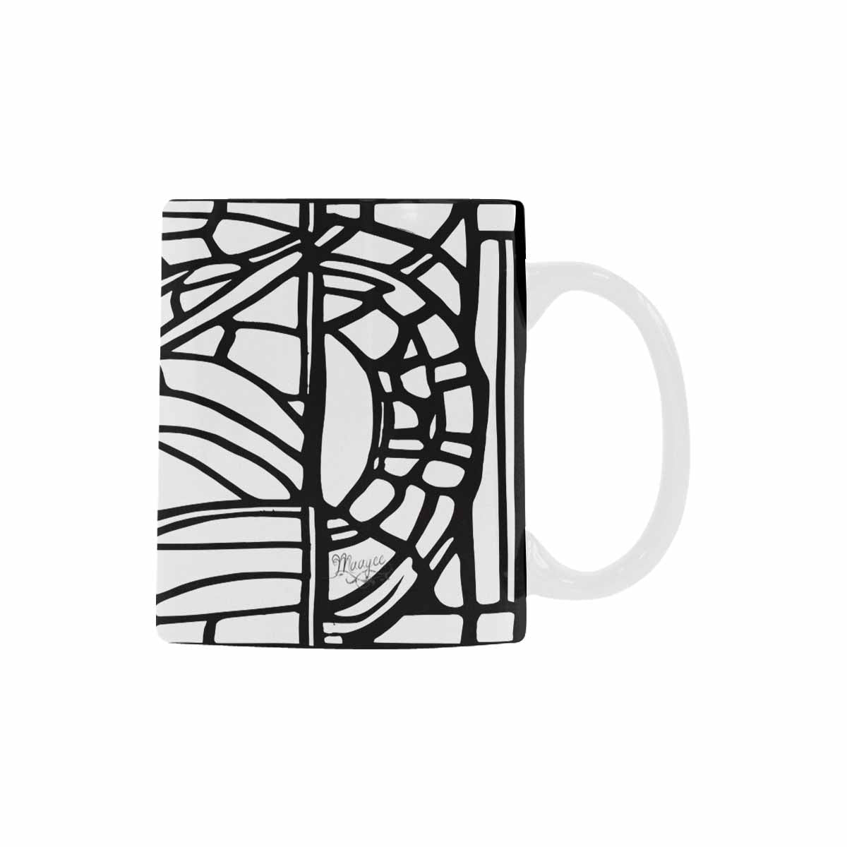 Quality Mug, coffee mug, tea cup, B & W Abstract, Set 1, design 53