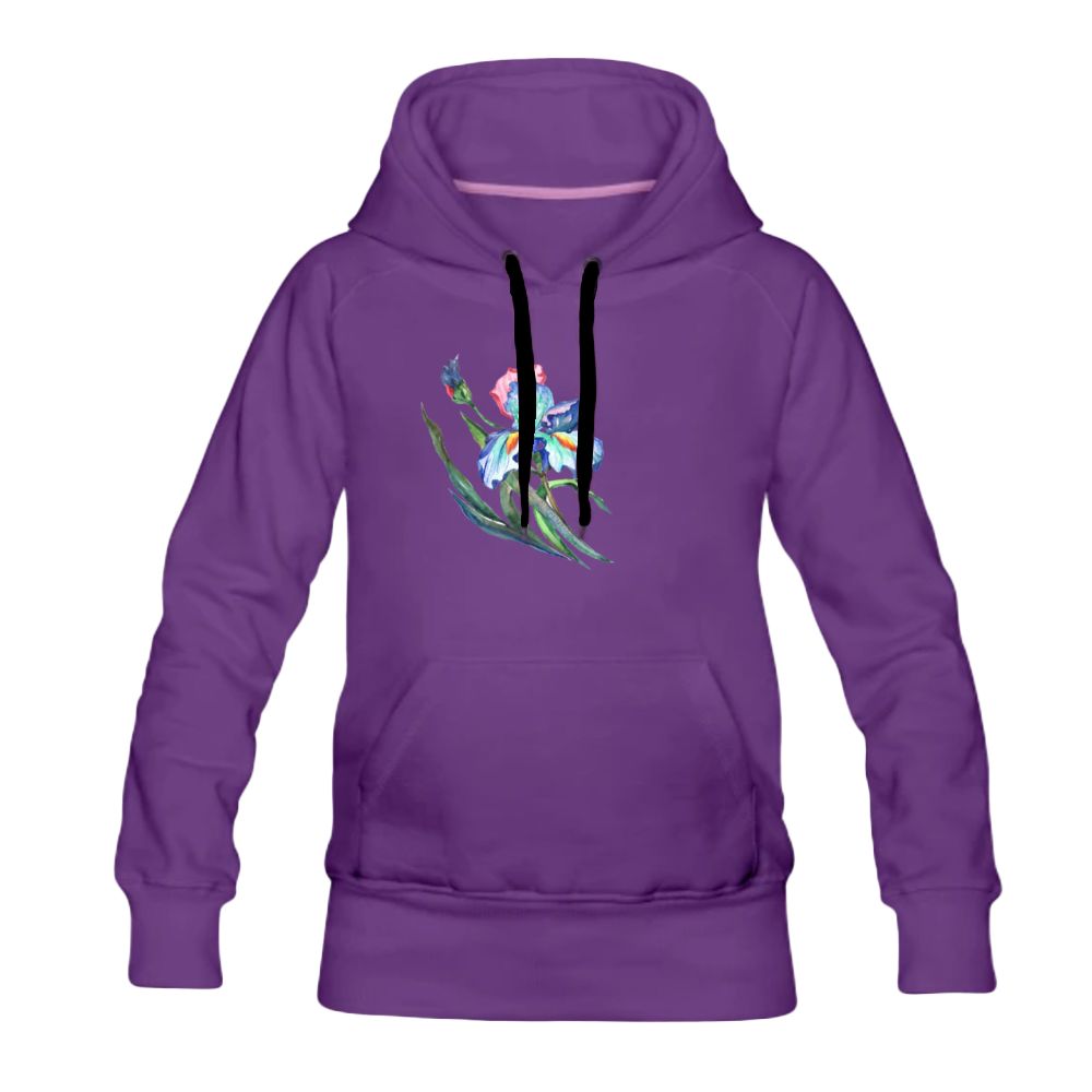 Women's Hoodie iris floral print