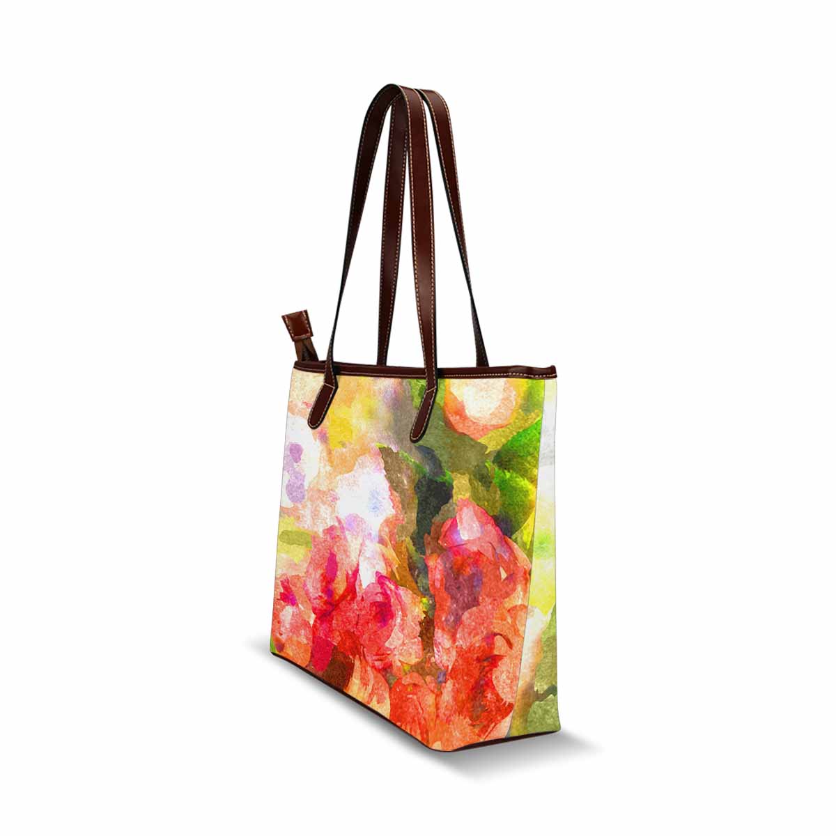 Classic Fabric handbag, watercolor floral, design 232