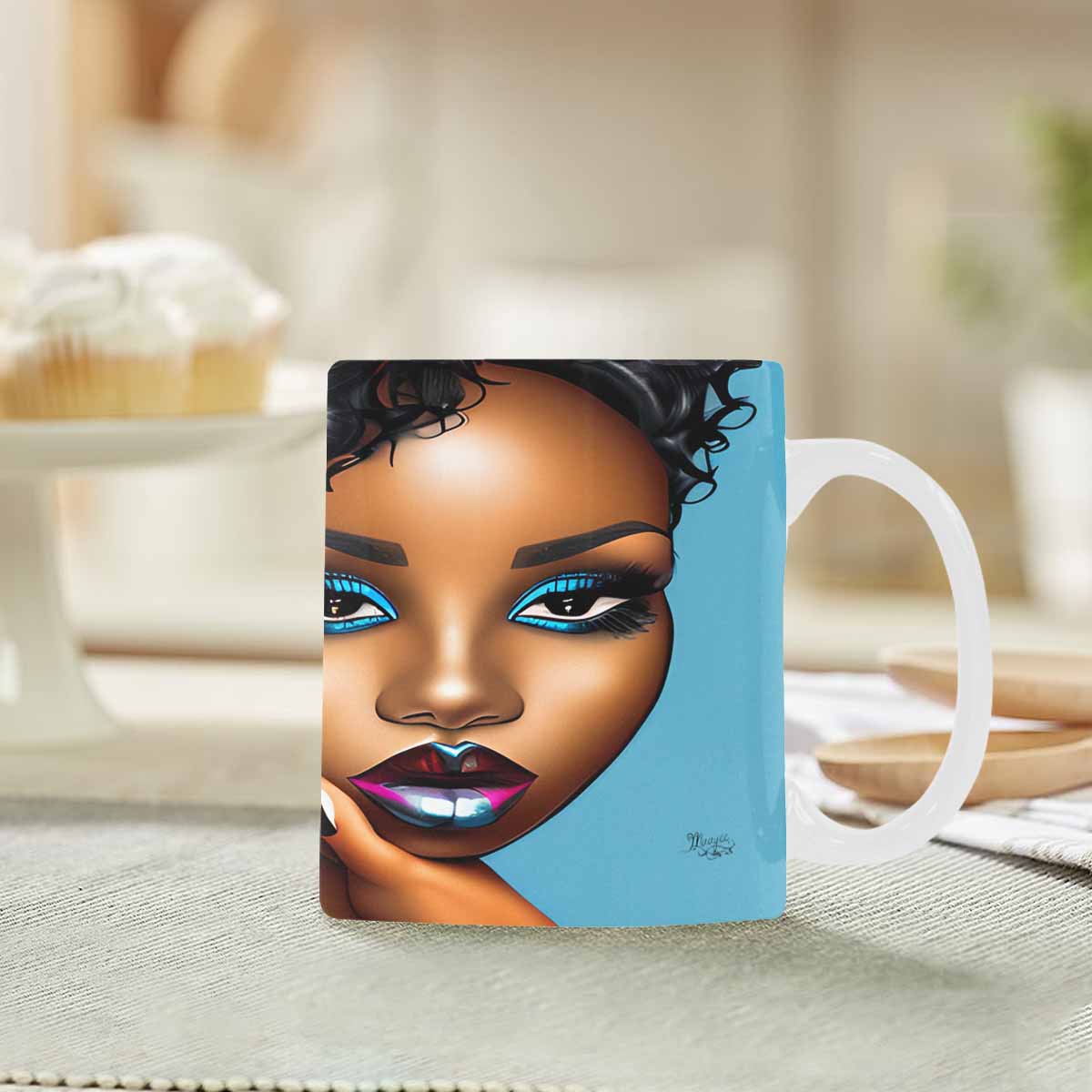 Quality Mug, coffee mug, tea cup, Black Faces, Set 1, design 51