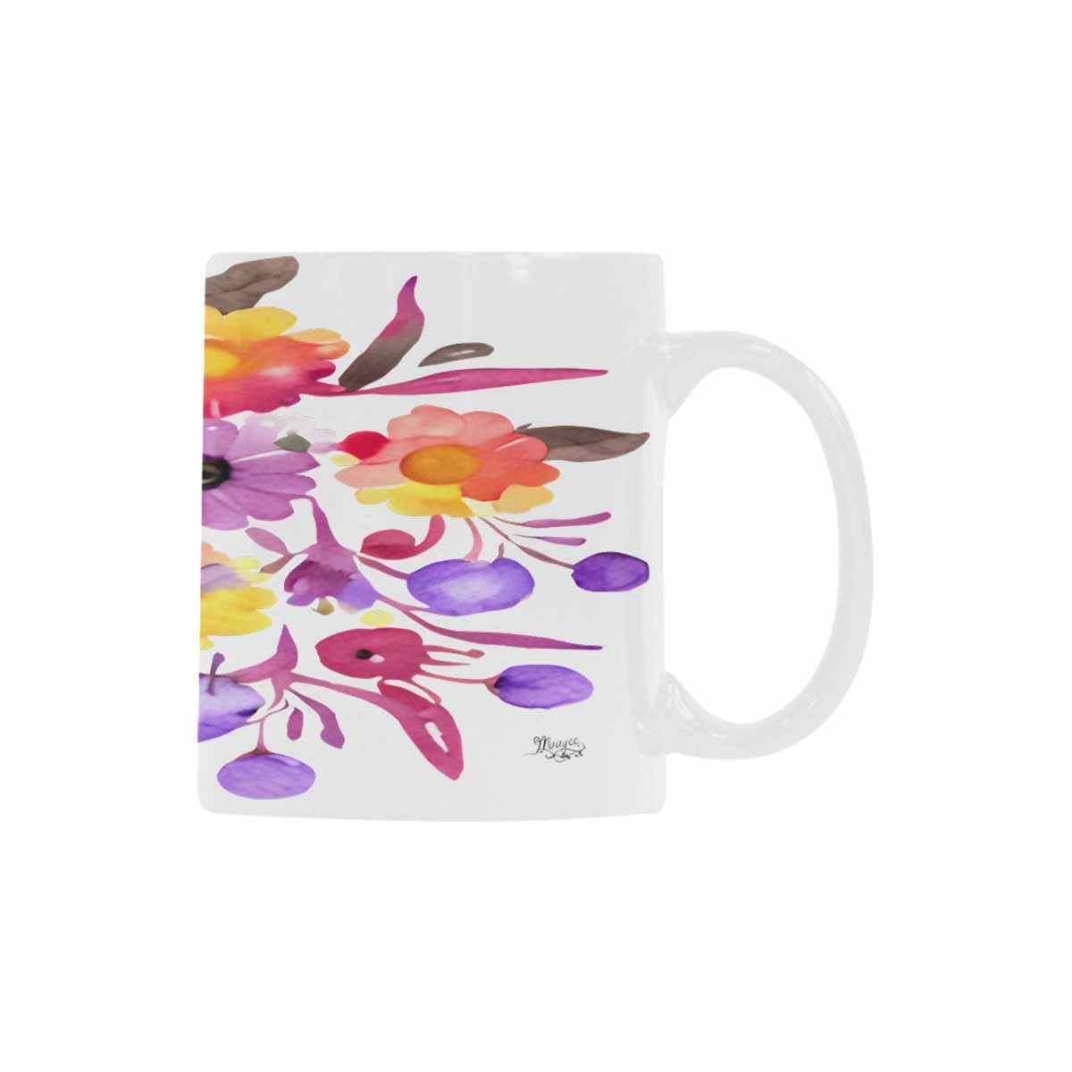Quality Mug, coffee mug, tea cup, Bright florals, Set 2, design 36
