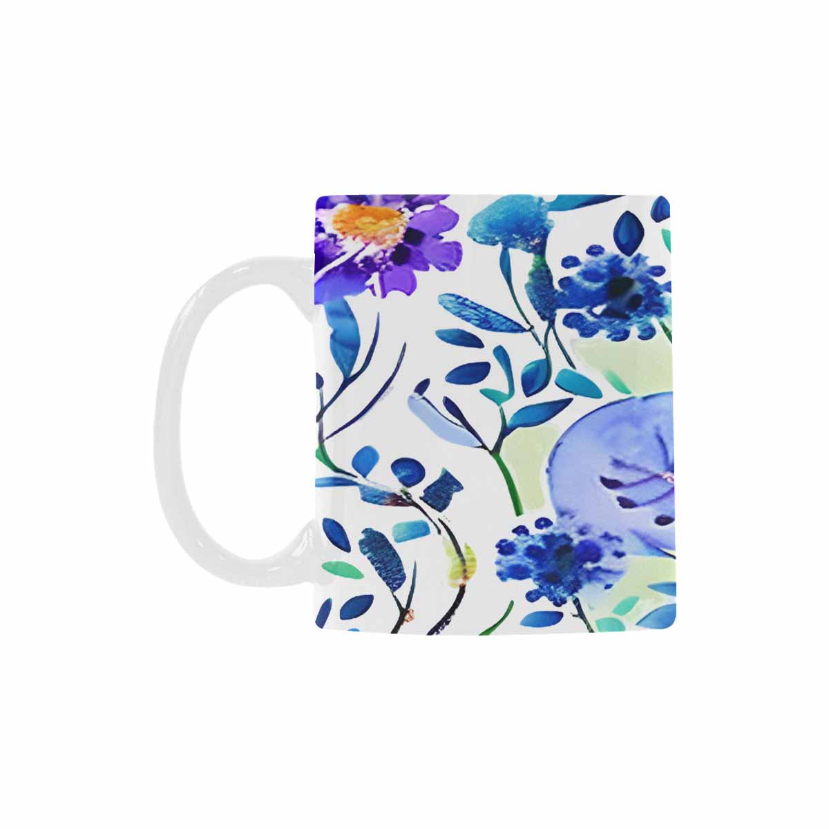 USA made Quality Mug, coffee mug, tea cup, Bright florals, Set 1A, Design 28