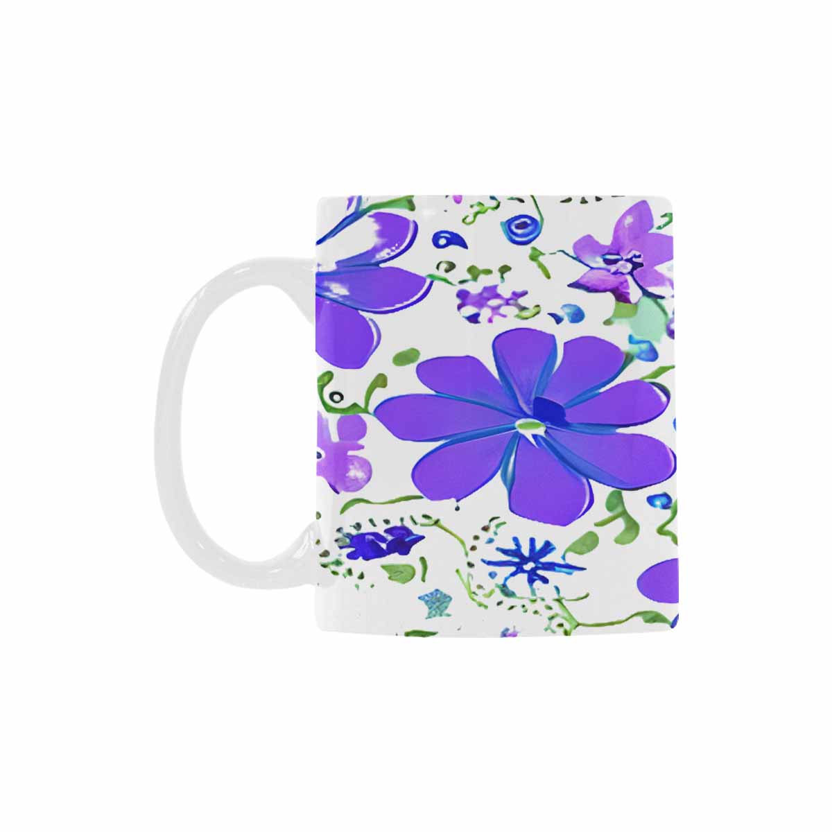 USA made Quality Mug, coffee mug, tea cup, Bright florals, Set 1A, Design 121