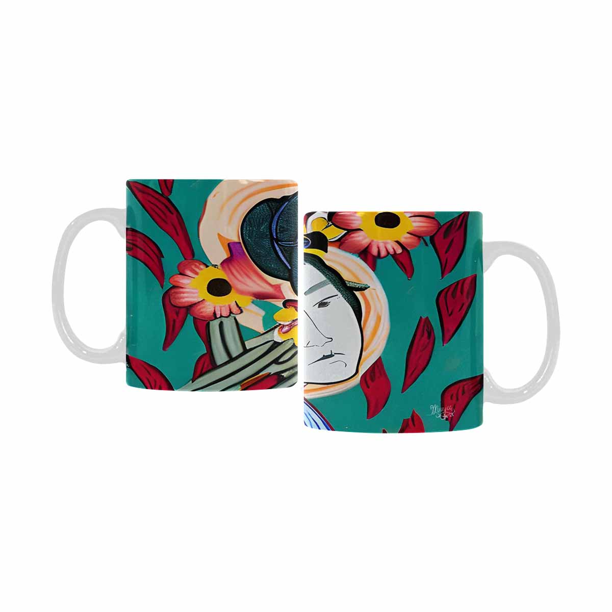 Quality Mug, coffee mug, tea cup, Asian Faces, Design 54