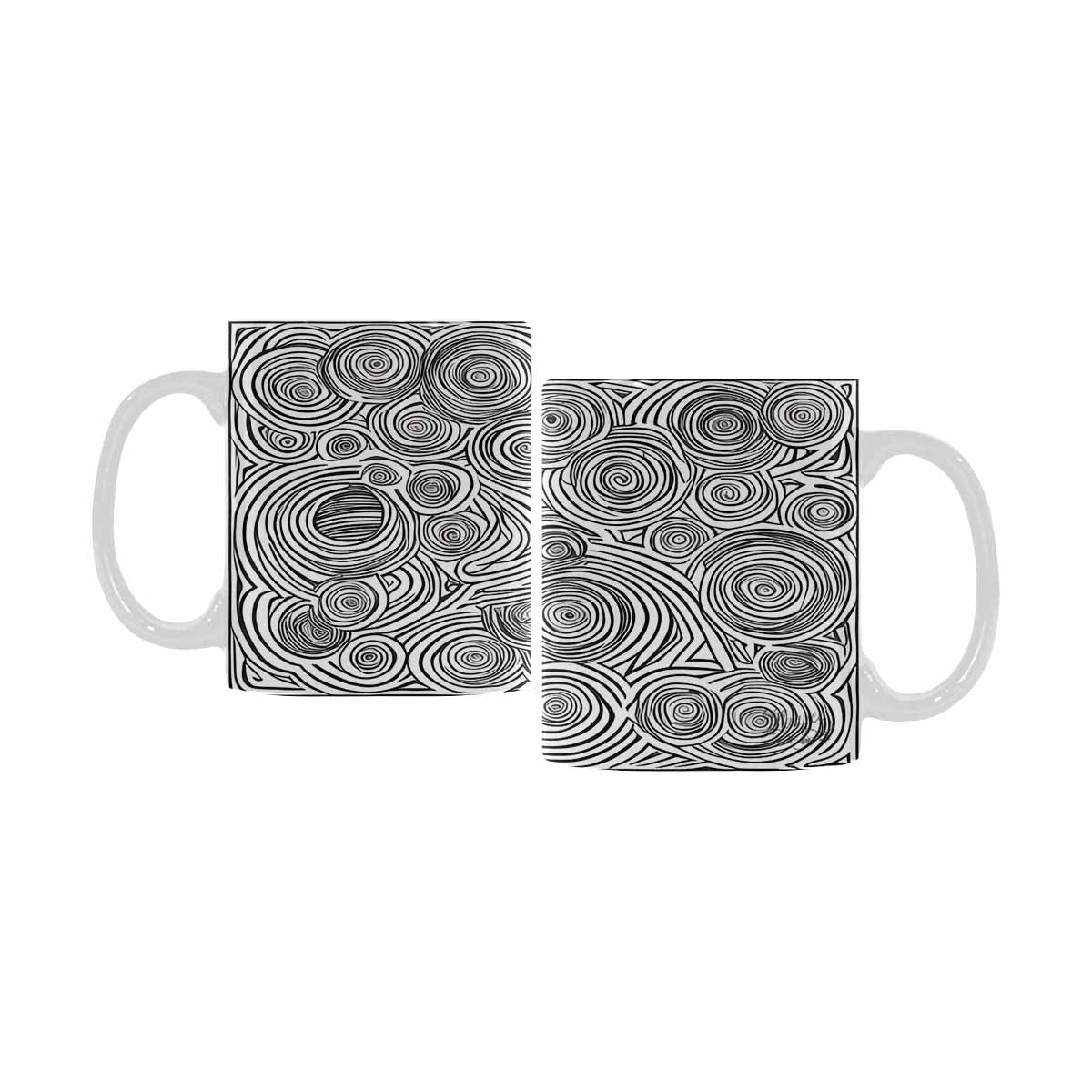 Quality Mug, coffee mug, tea cup, B & W Abstract, Set 1, design 34