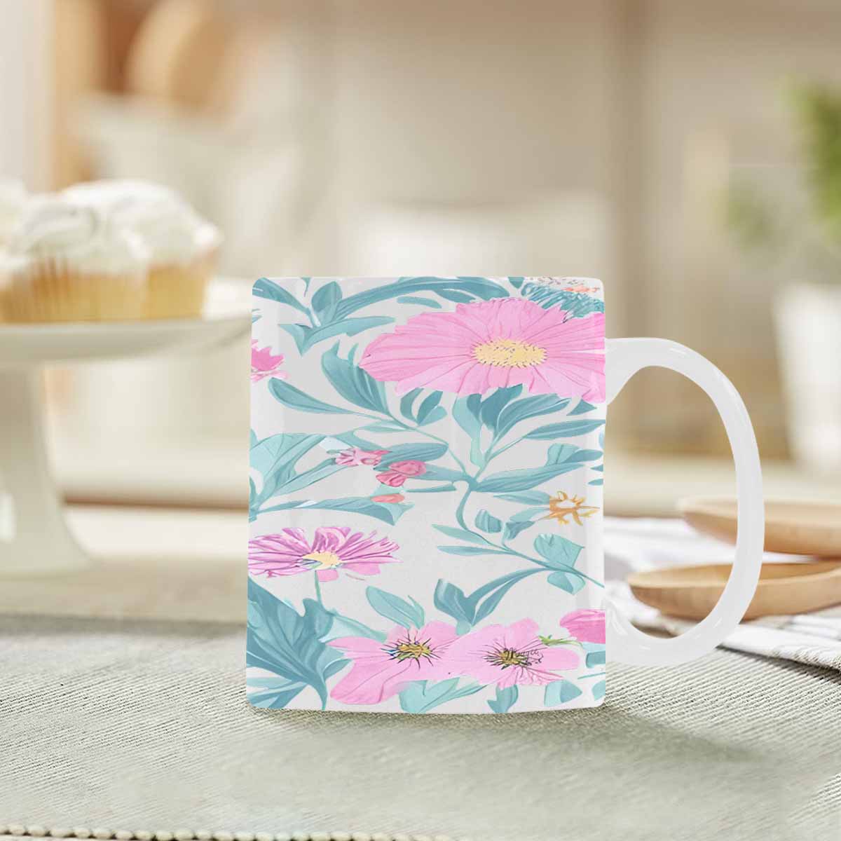 Quality Mug, coffee mug, tea cup, Bright florals, Set 2, design 33