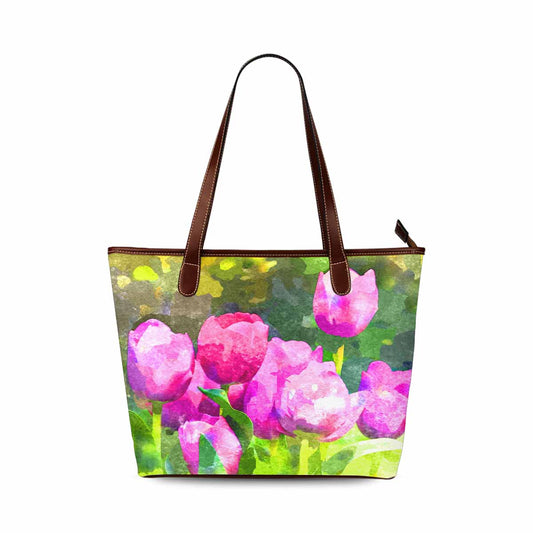 Classic Fabric handbag, watercolor floral, design 243
