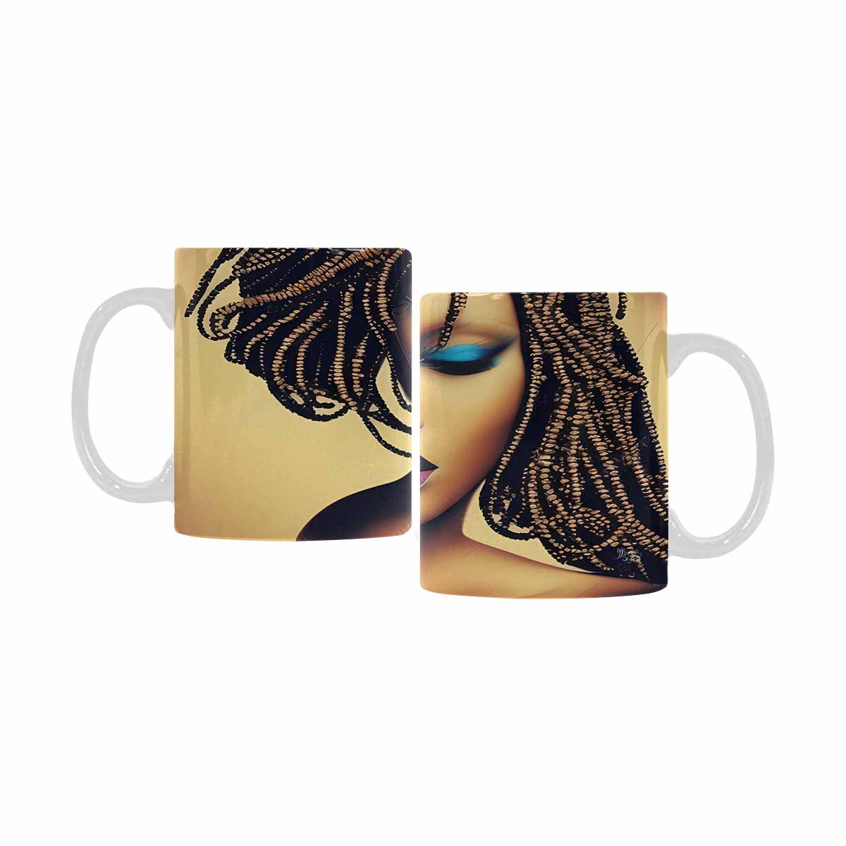 Quality Mug, coffee mug, tea cup, Black Faces, Set 1, design 50