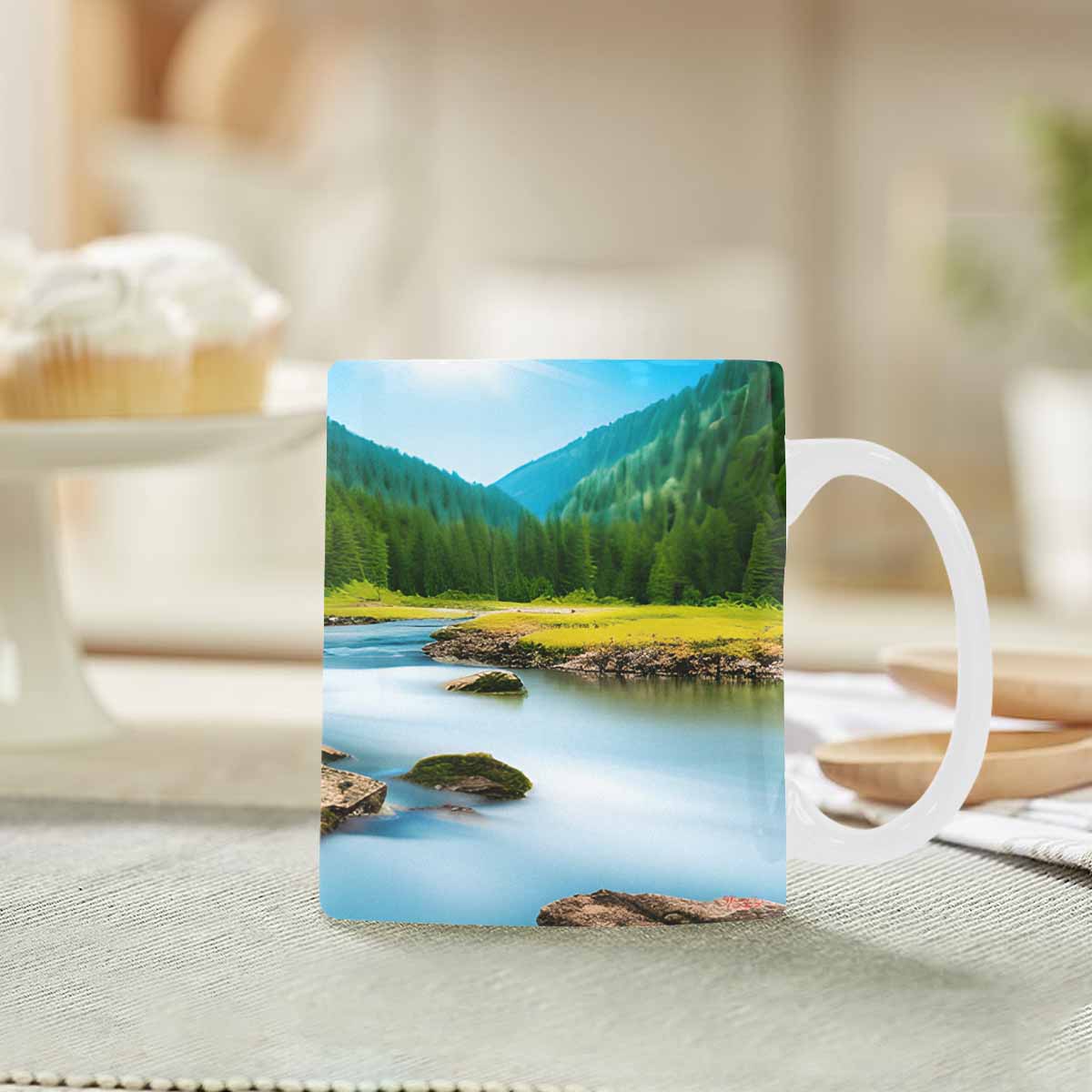 Rivers & Mountains Landscape mugs, set 1 design 21