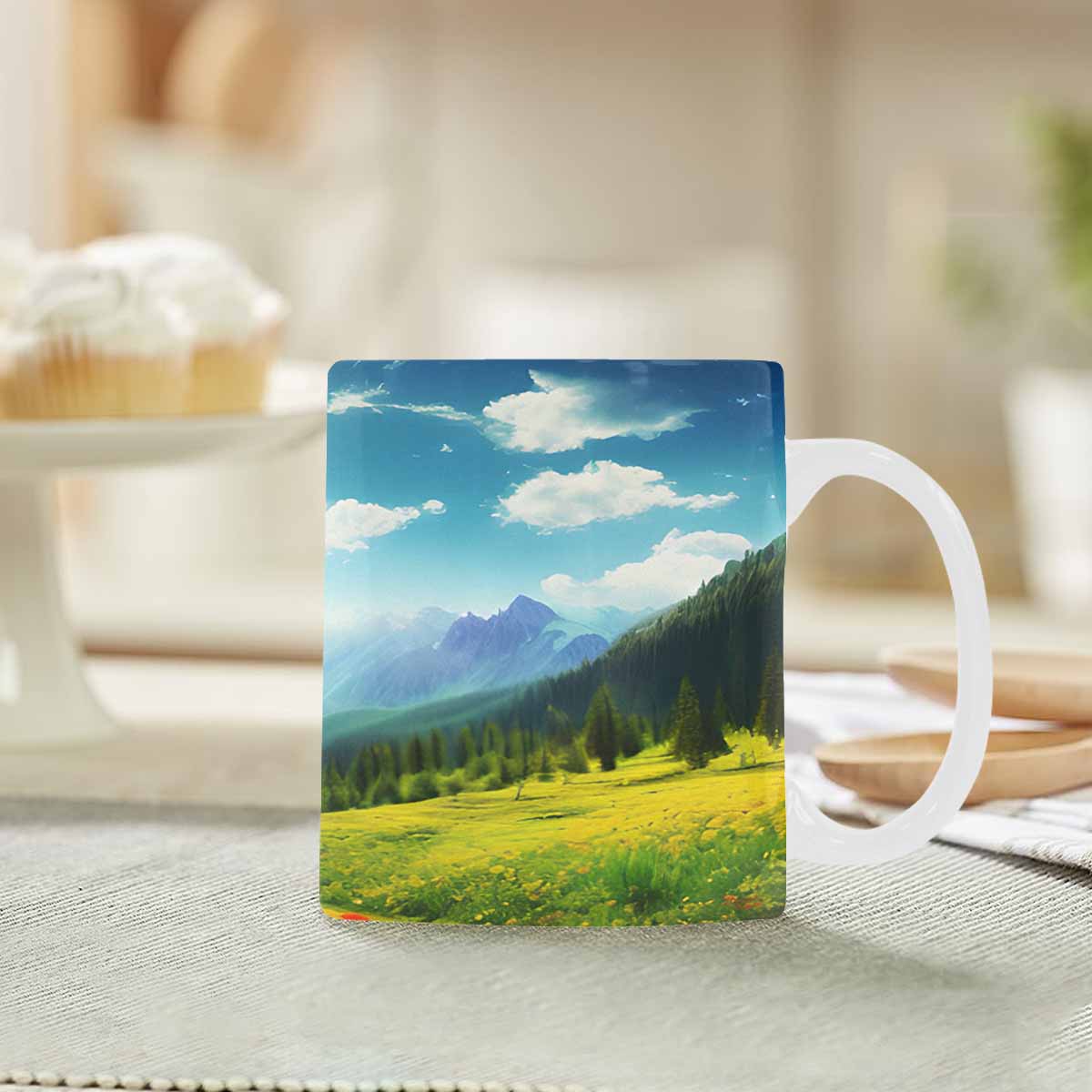 Rivers & Mountains Landscape mugs, set 1 design 27