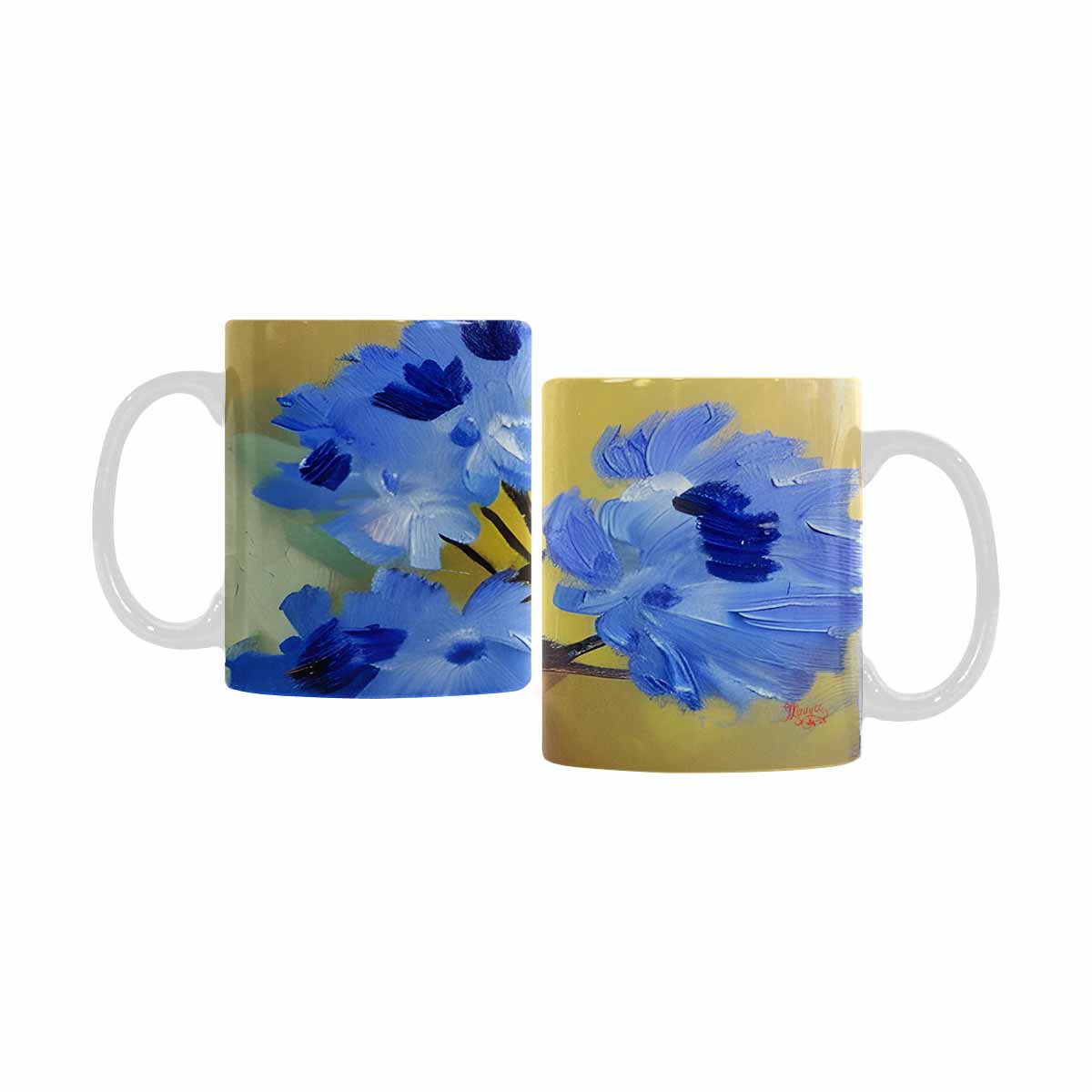 Quality Mug, coffee mug, tea cup, Bright florals, Set 1, Design 165