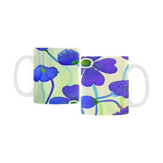 USA made Quality Mug, coffee mug, tea cup, Bright florals, Set 1, Design 56