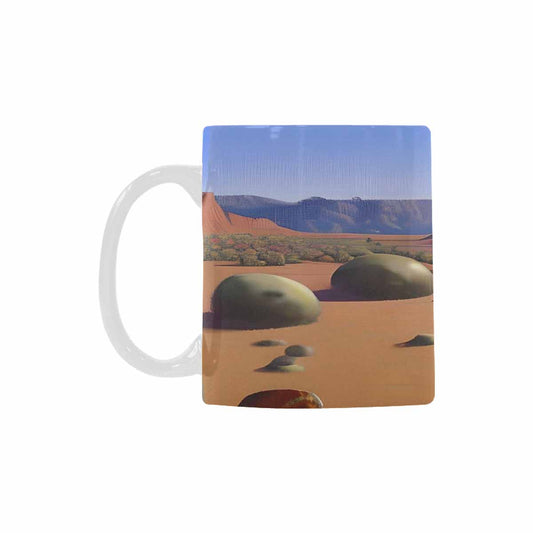 Coffee Mug, tea cup, desert scene, design 17